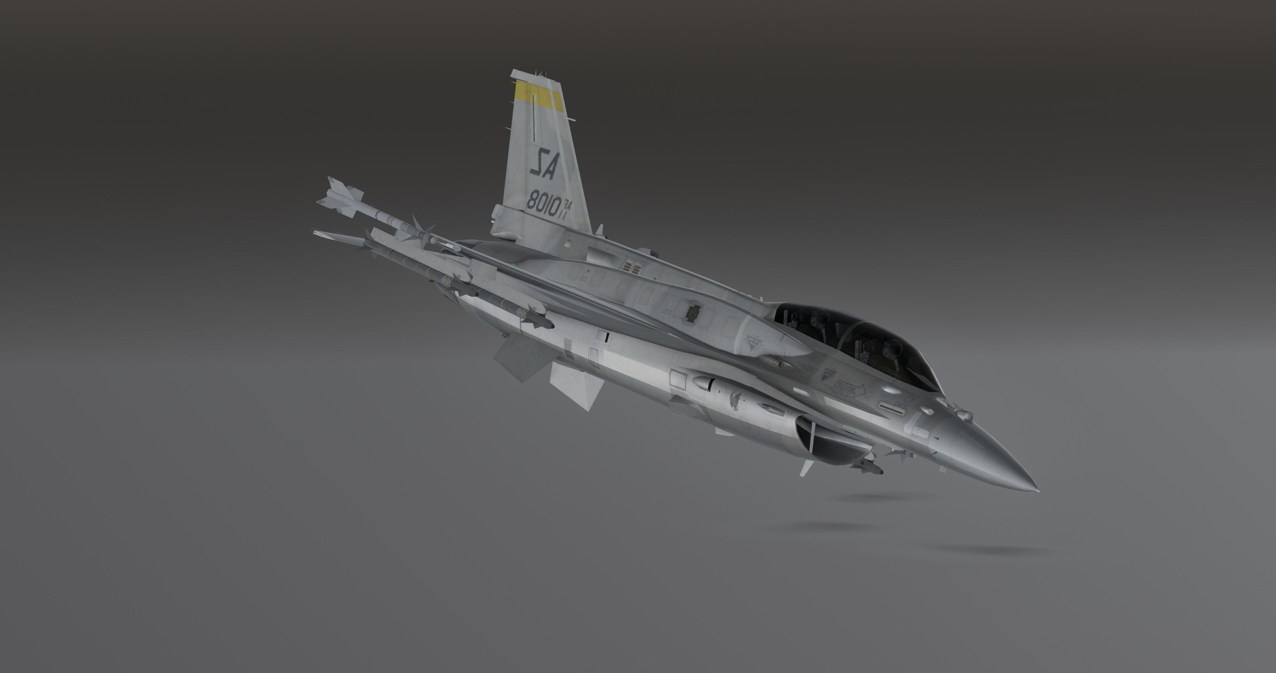 F16 - S Original Low-poly 3D model_5