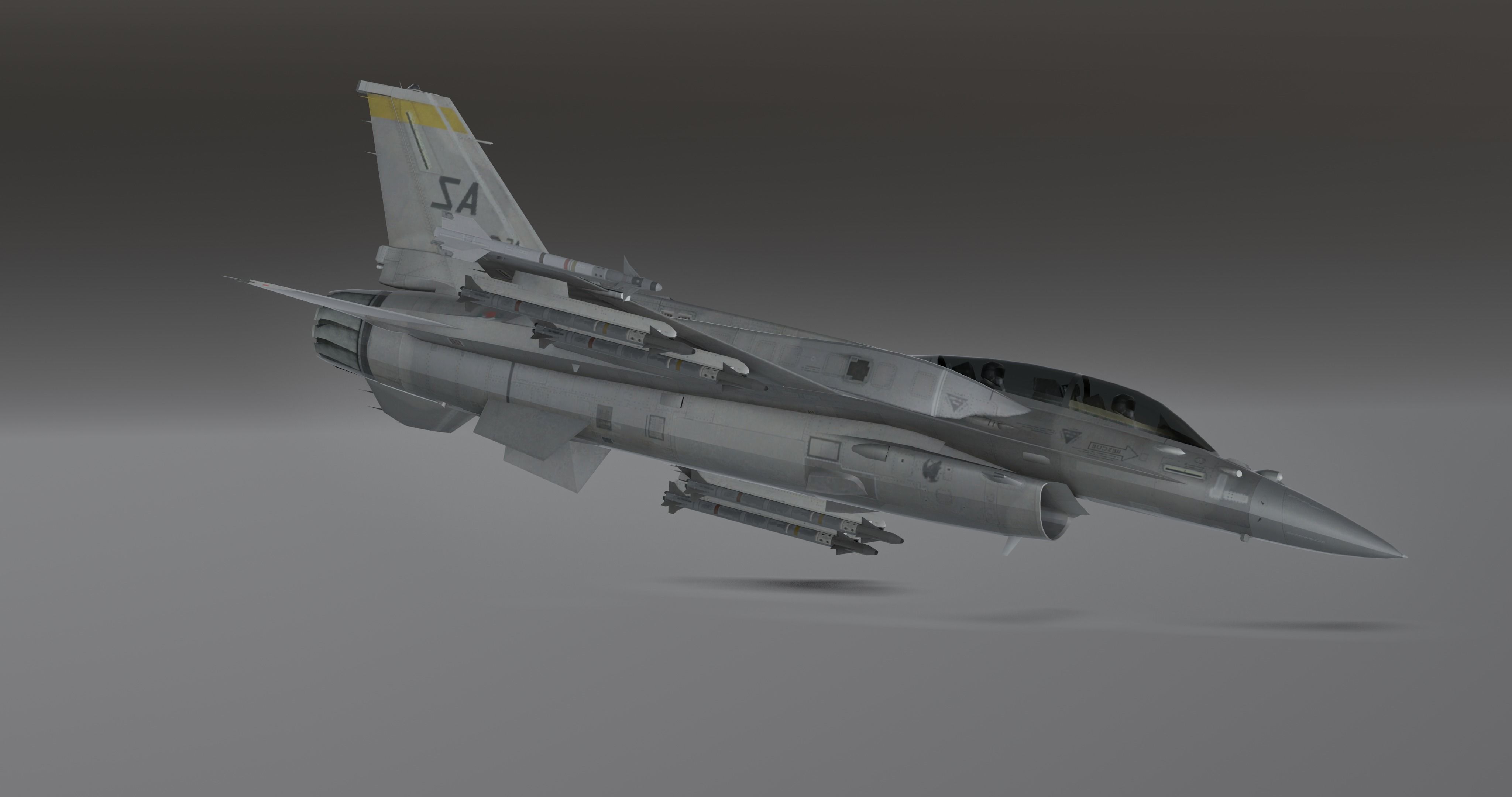 F16 - S Original Low-poly 3D model_6