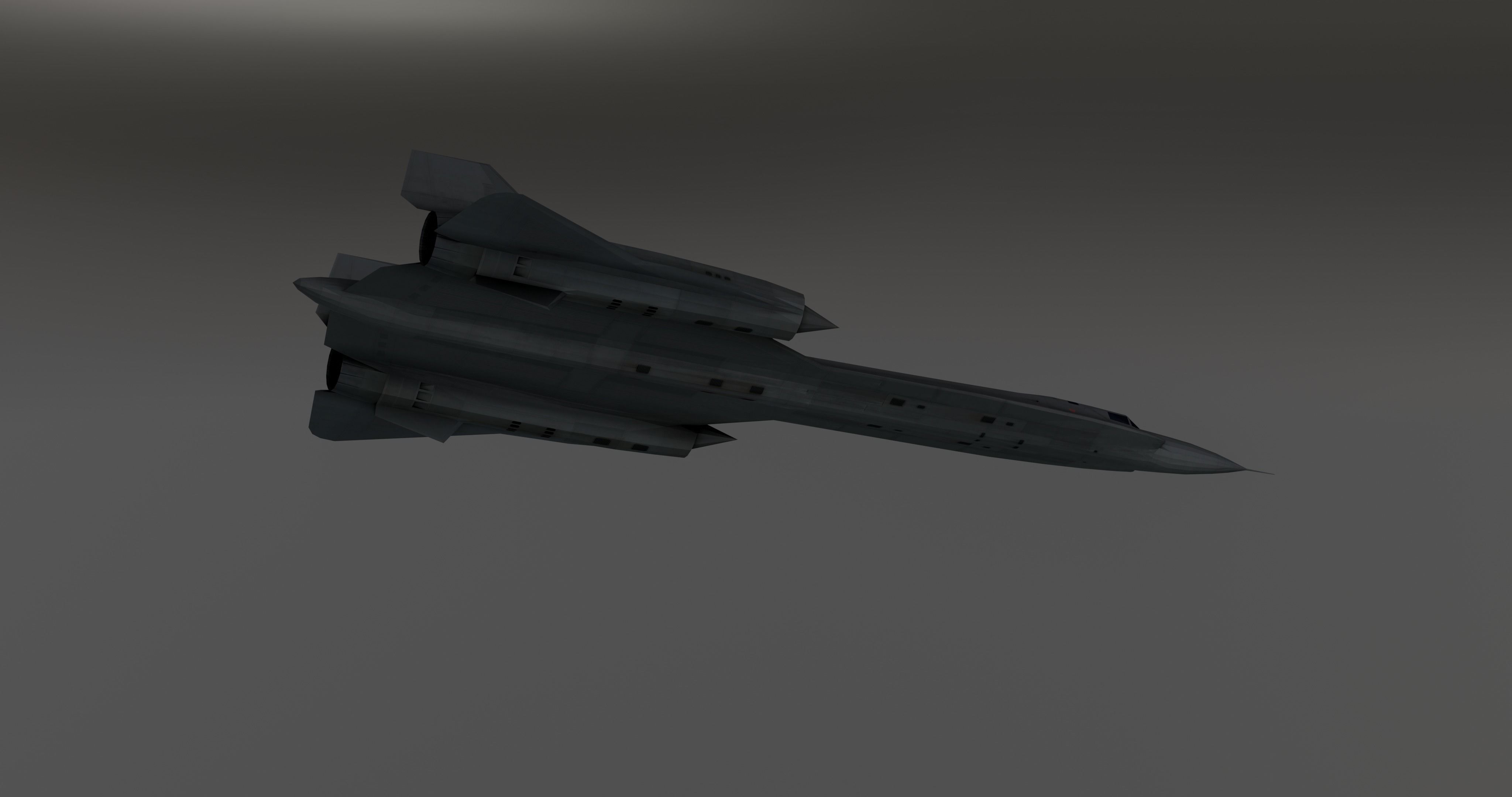 Lockheed YF-12 Low-poly 3D model_7
