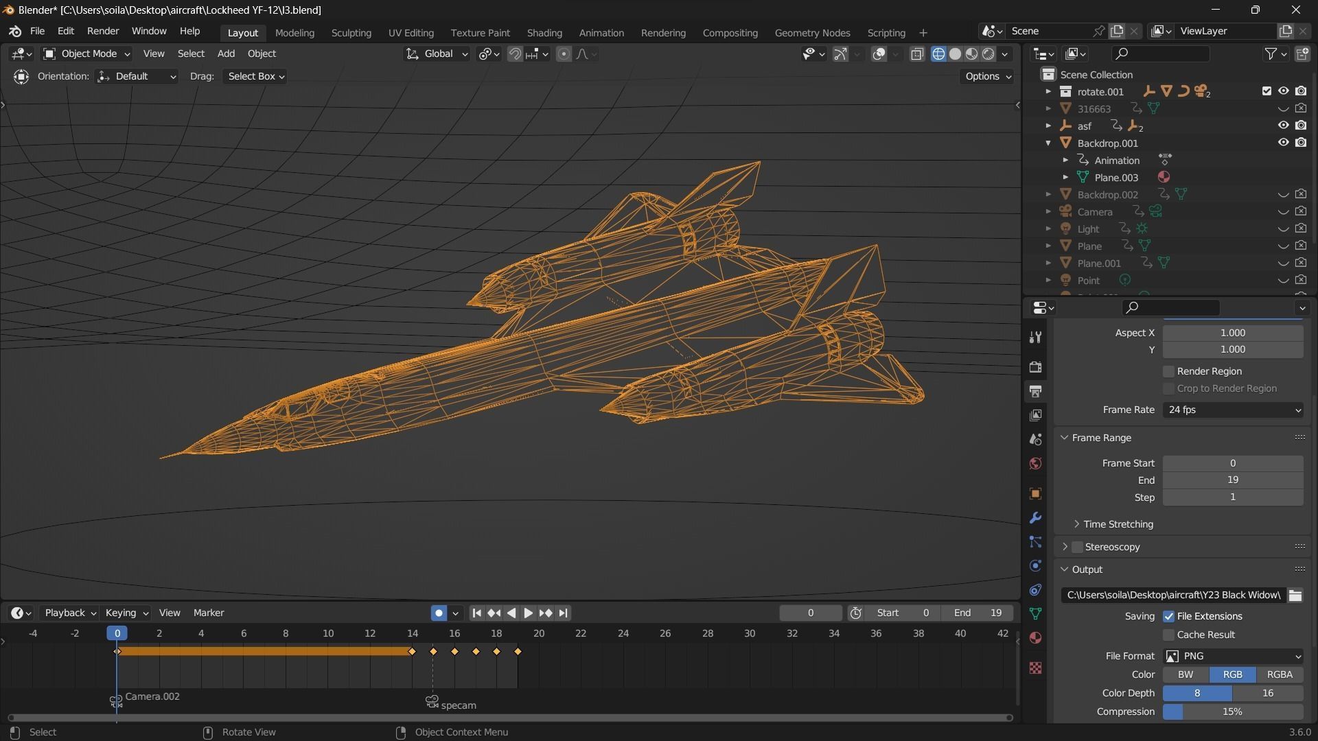 Lockheed YF-12 Low-poly 3D model_20