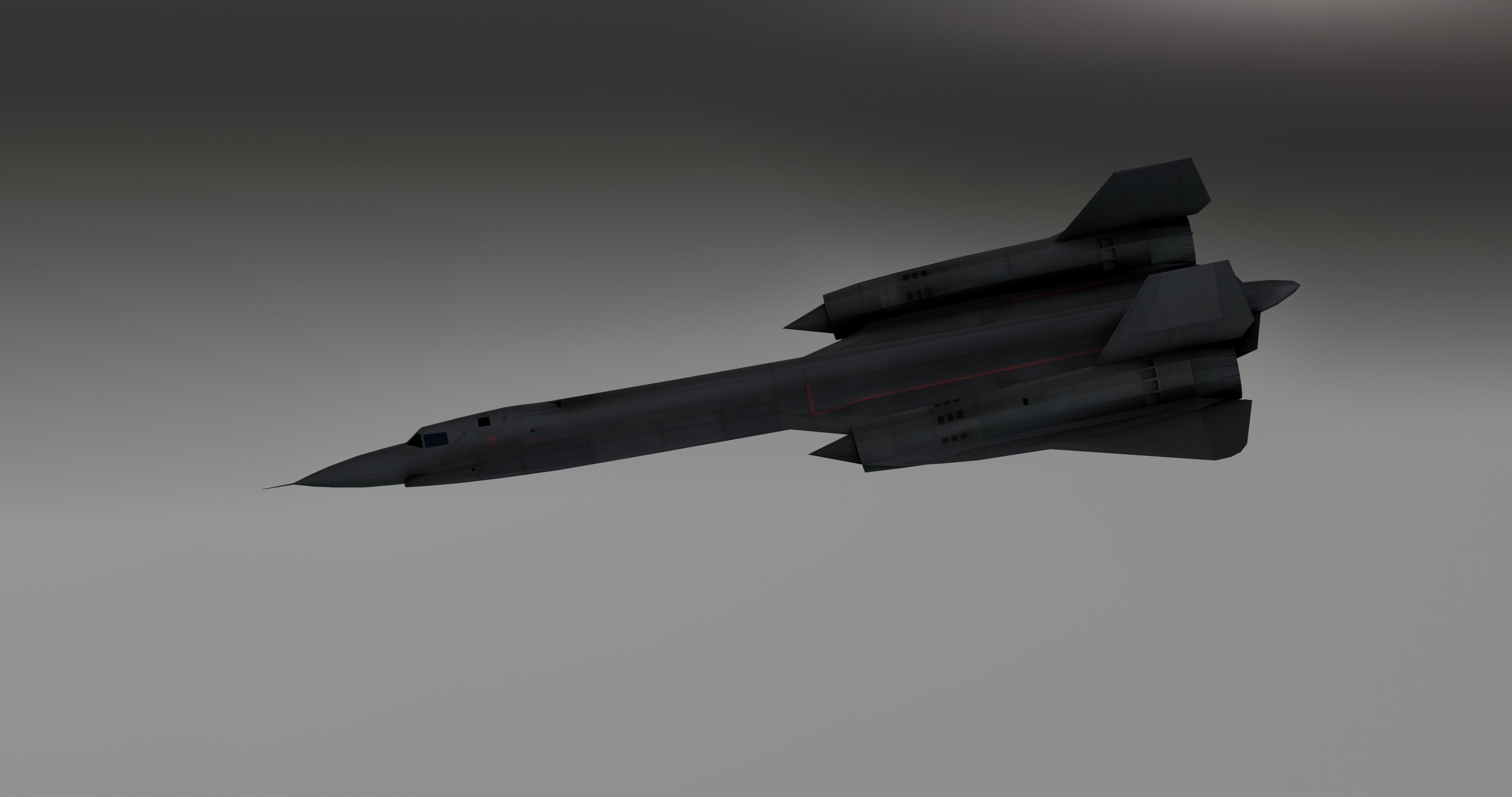Lockheed YF-12 Low-poly 3D model_12