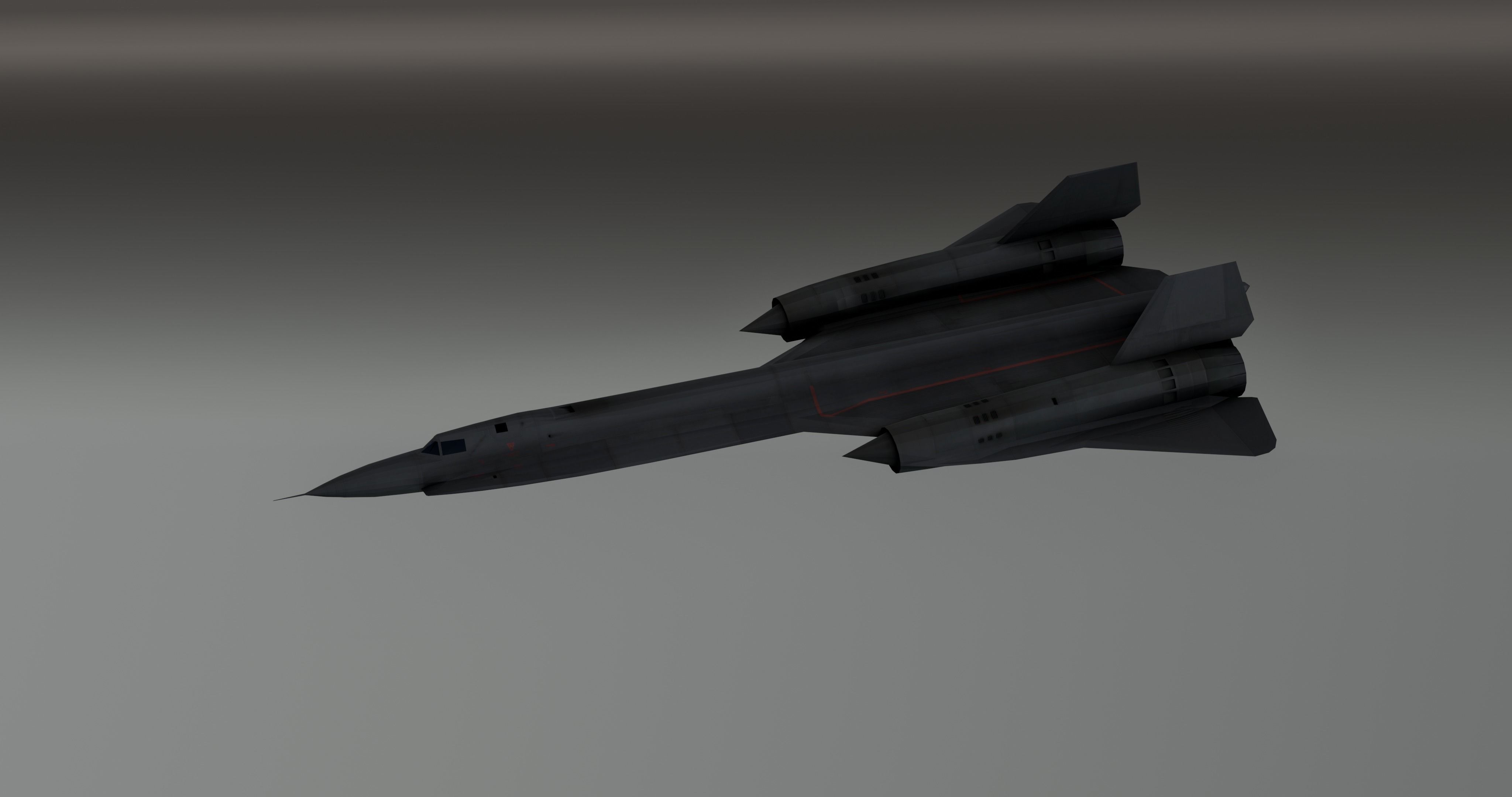 Lockheed YF-12 Low-poly 3D model_13