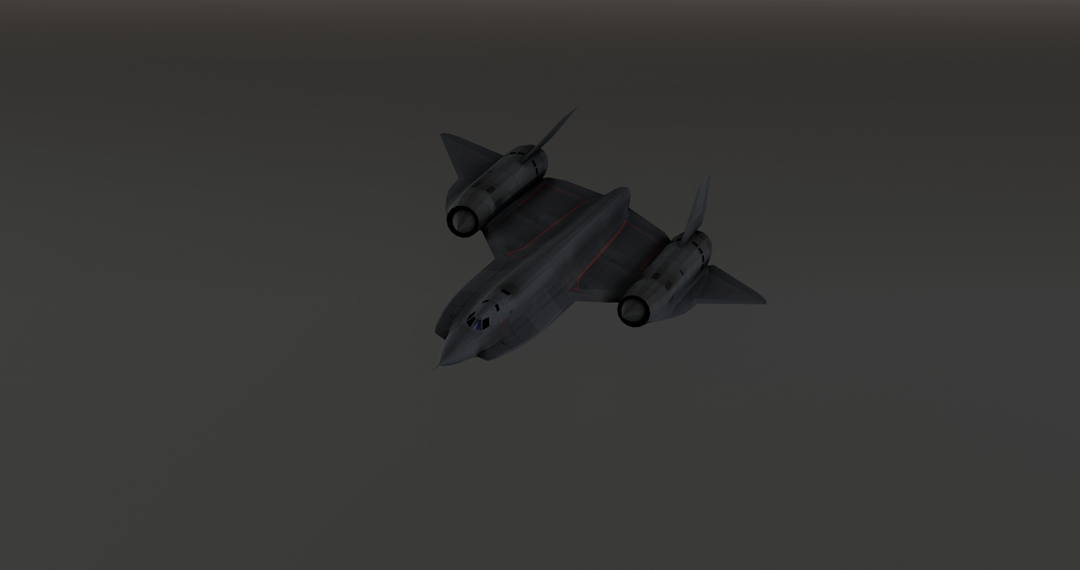 Lockheed YF-12 Low-poly 3D model_3