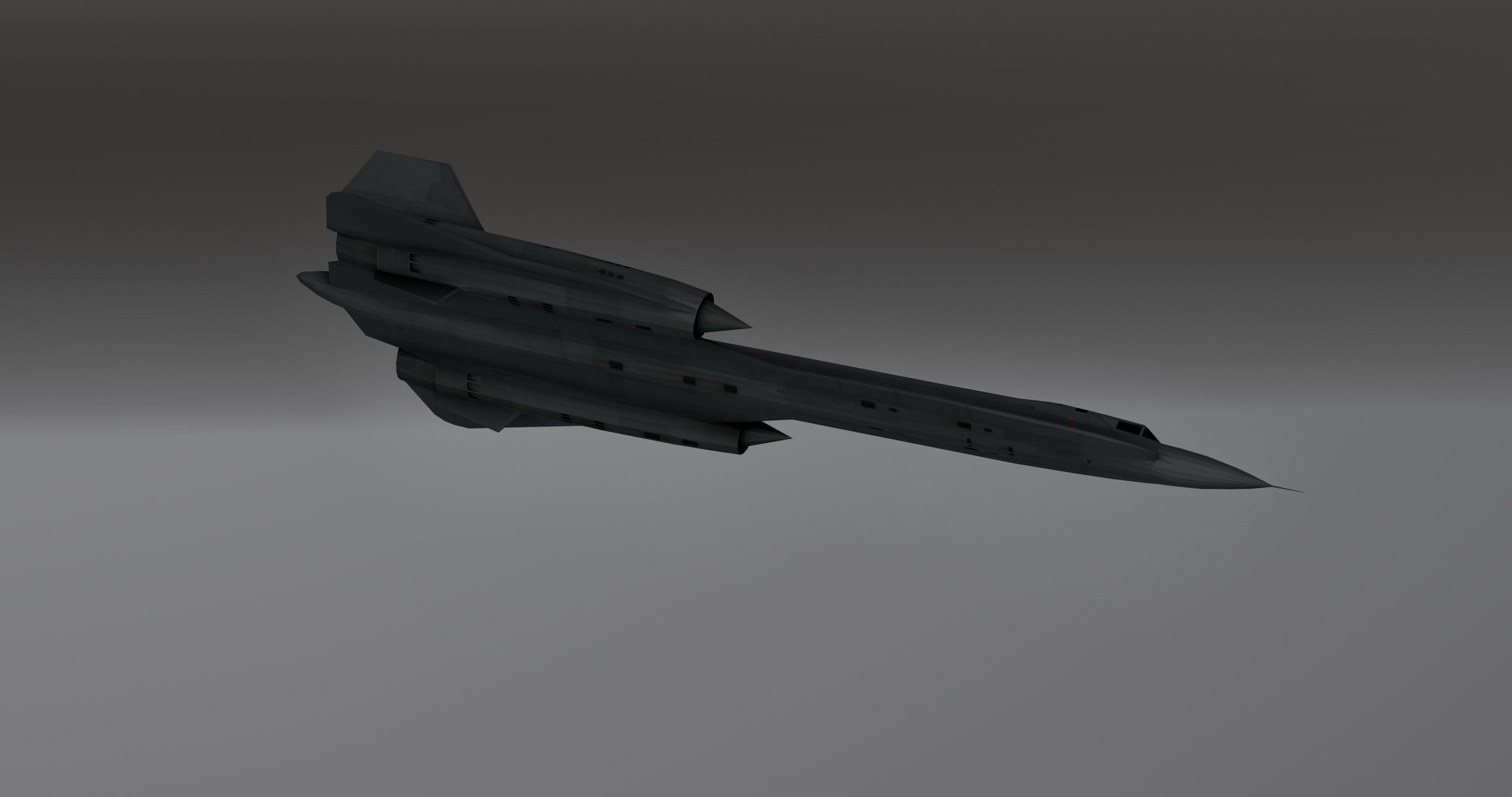 Lockheed YF-12 Low-poly 3D model_6