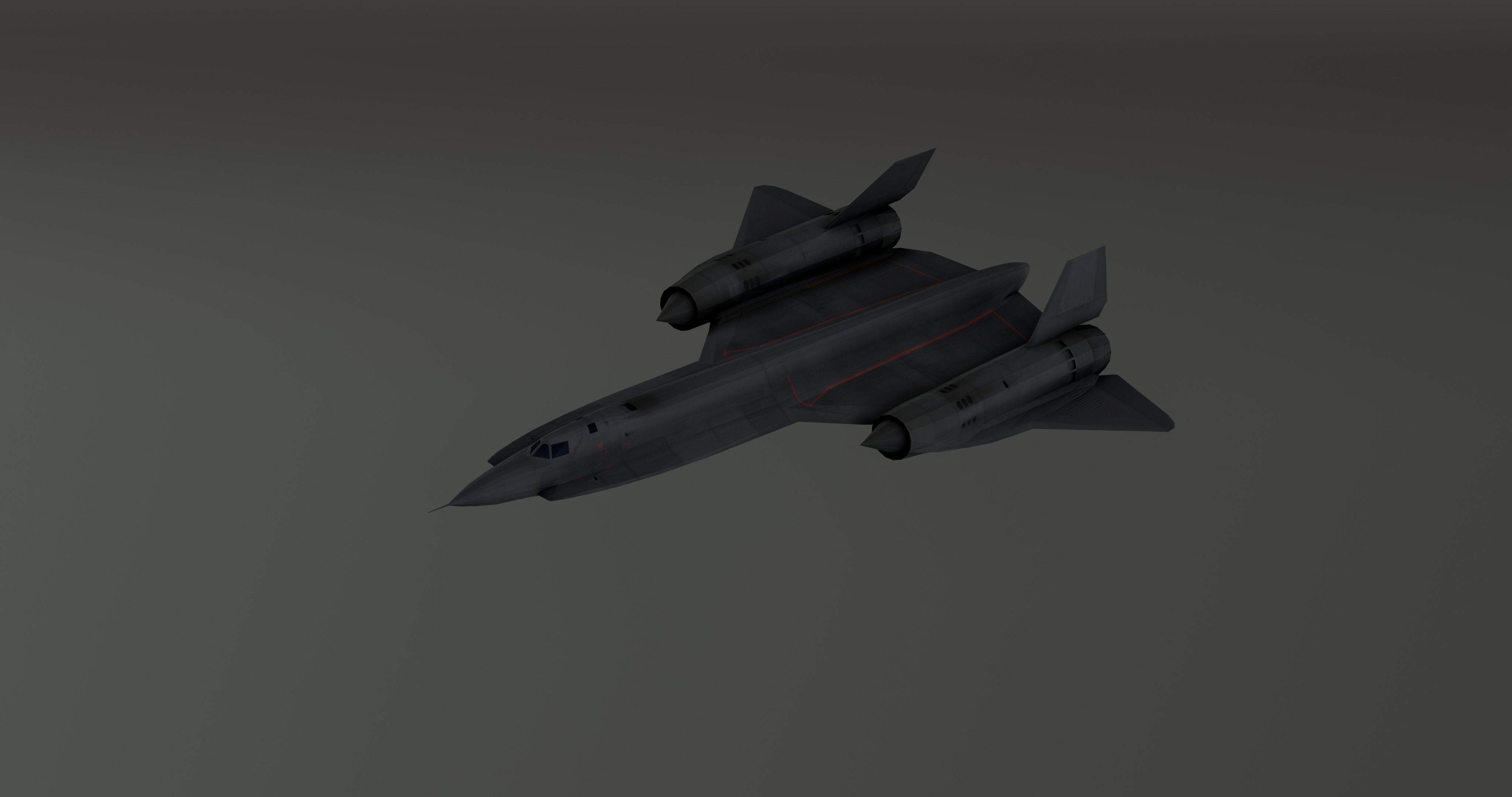 Lockheed YF-12 Low-poly 3D model_2