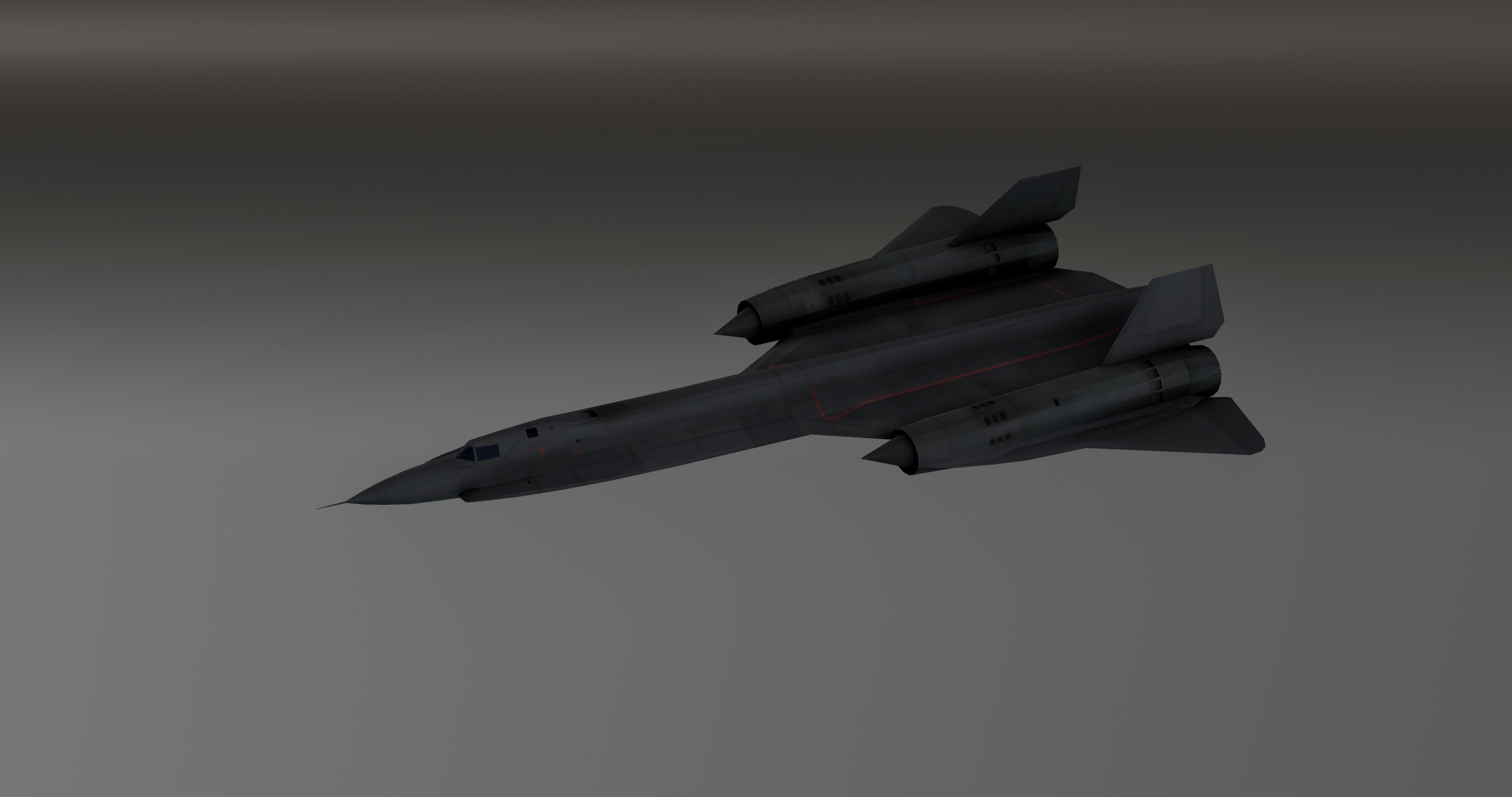 Lockheed YF-12 Low-poly 3D model_14