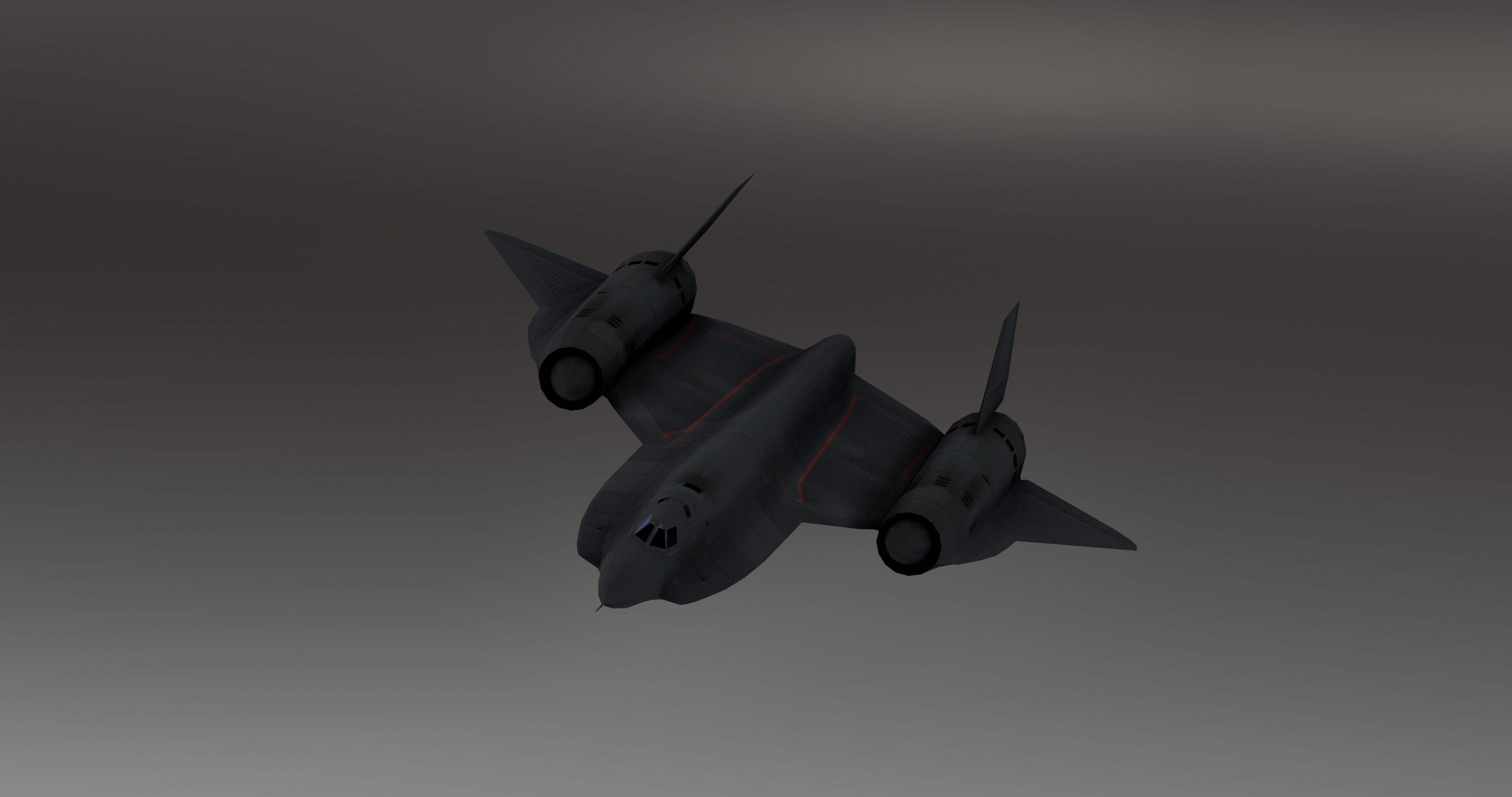 Lockheed YF-12 Low-poly 3D model_16