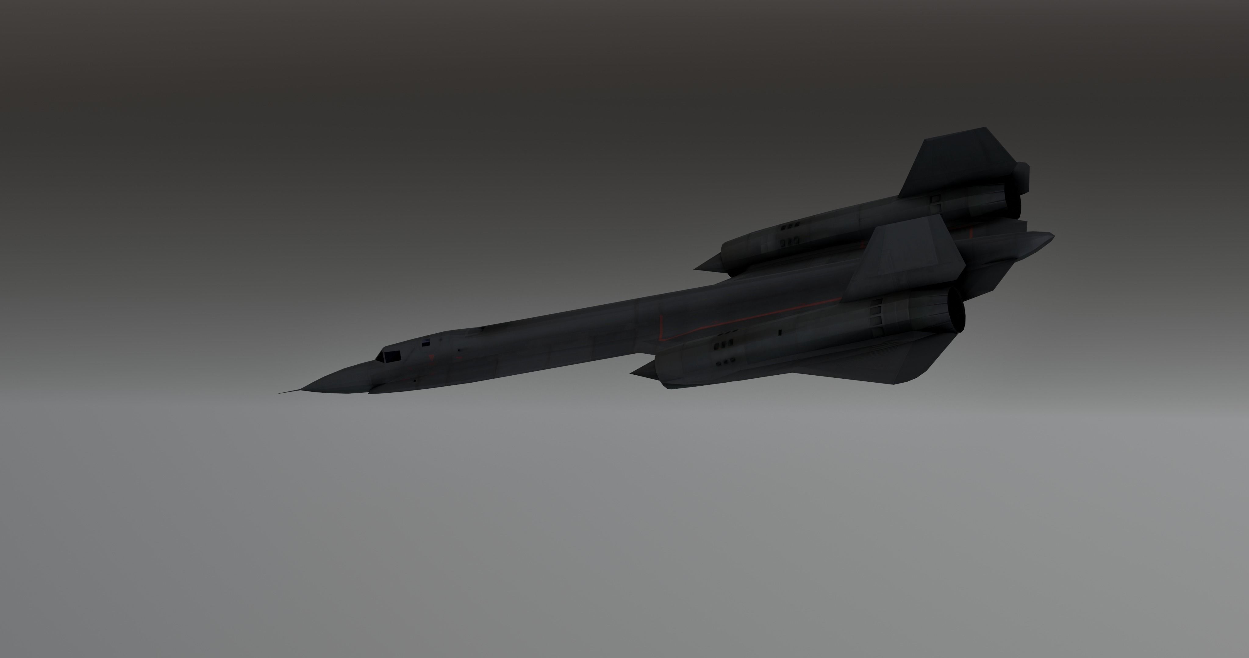 Lockheed YF-12 Low-poly 3D model_11