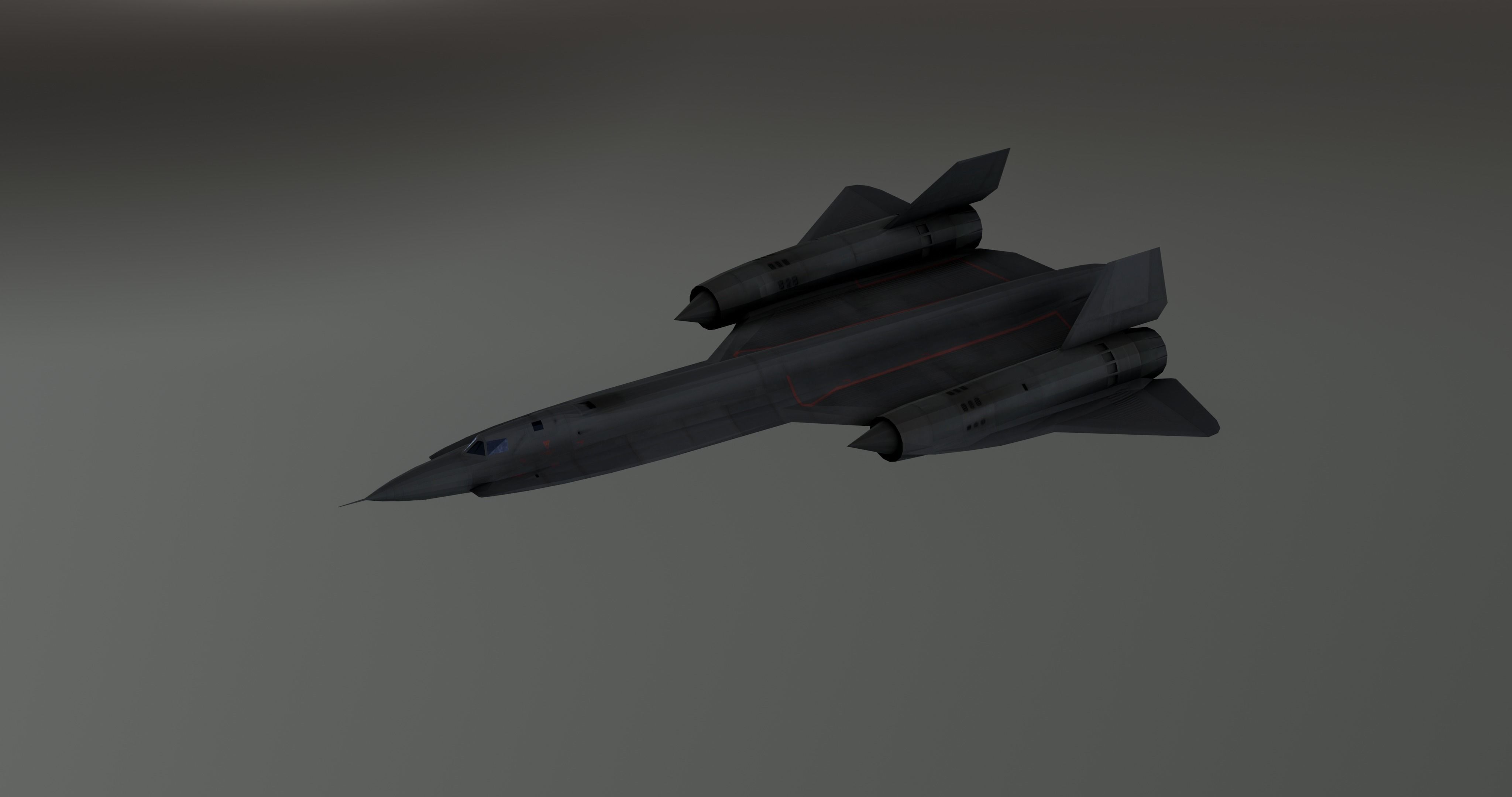 Lockheed YF-12 Low-poly 3D model_1