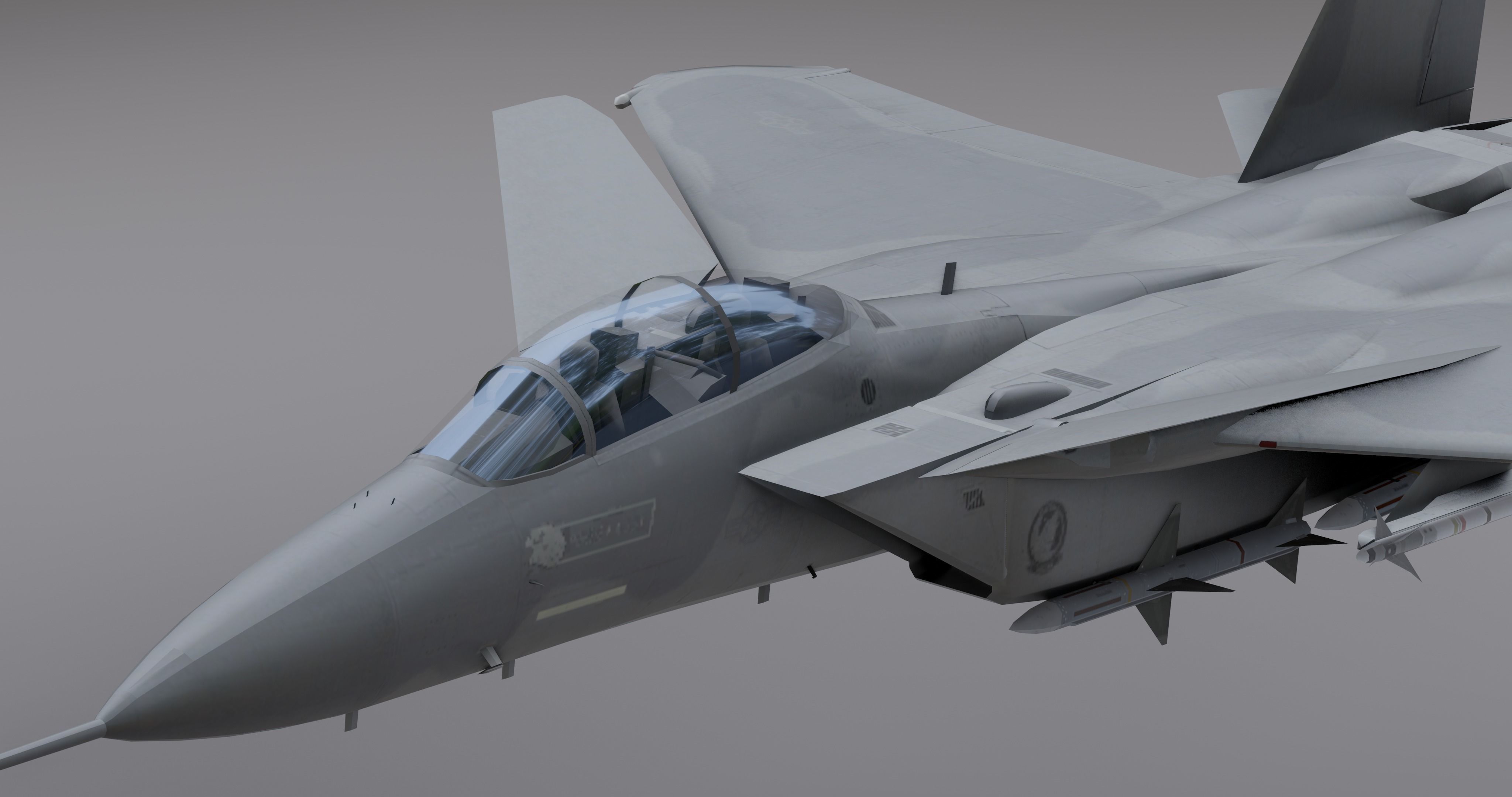 F15 - Falcon Fighter Jet Low-poly 3D model_19