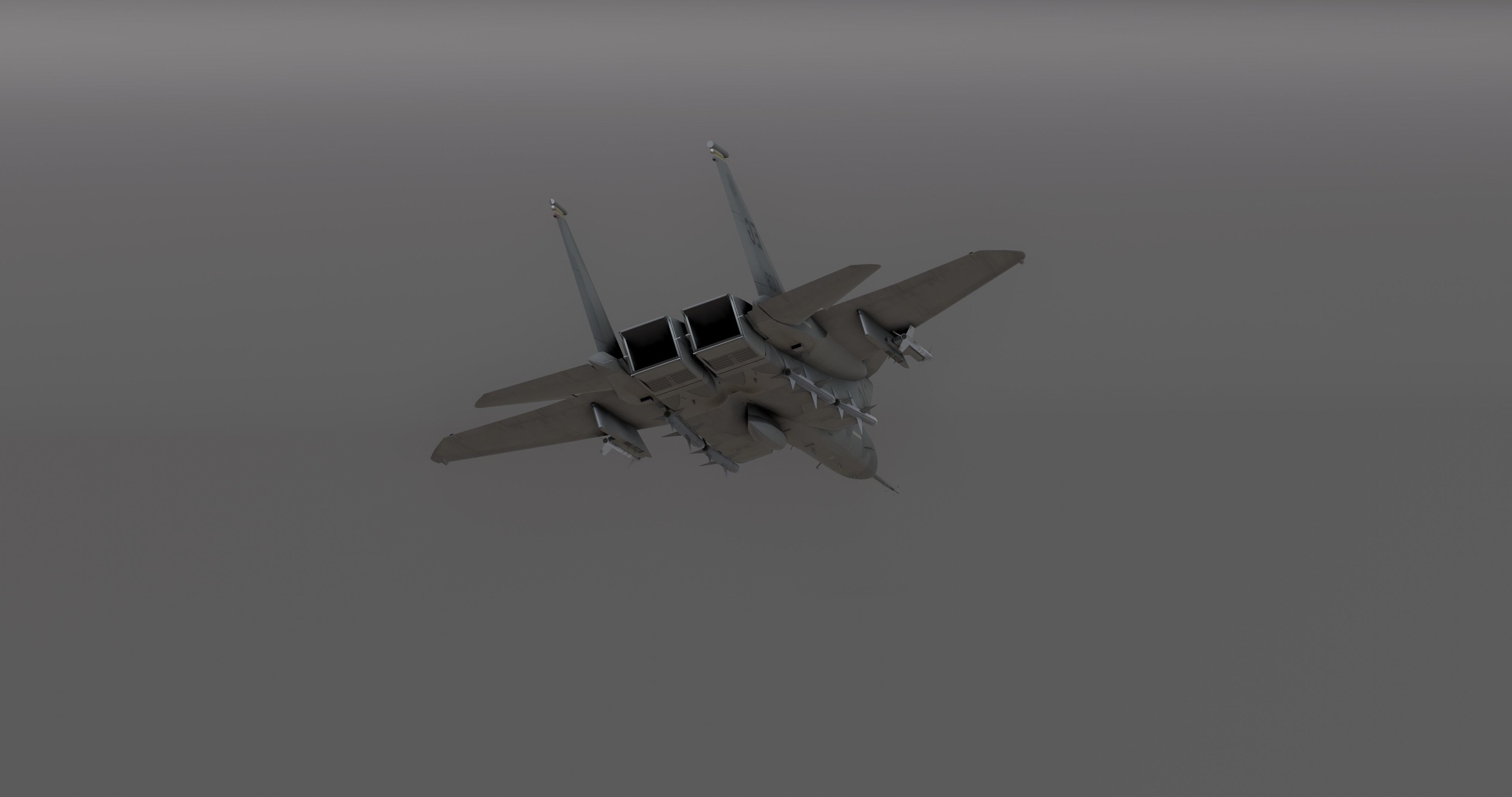 F15 - Falcon Fighter Jet Low-poly 3D model_6