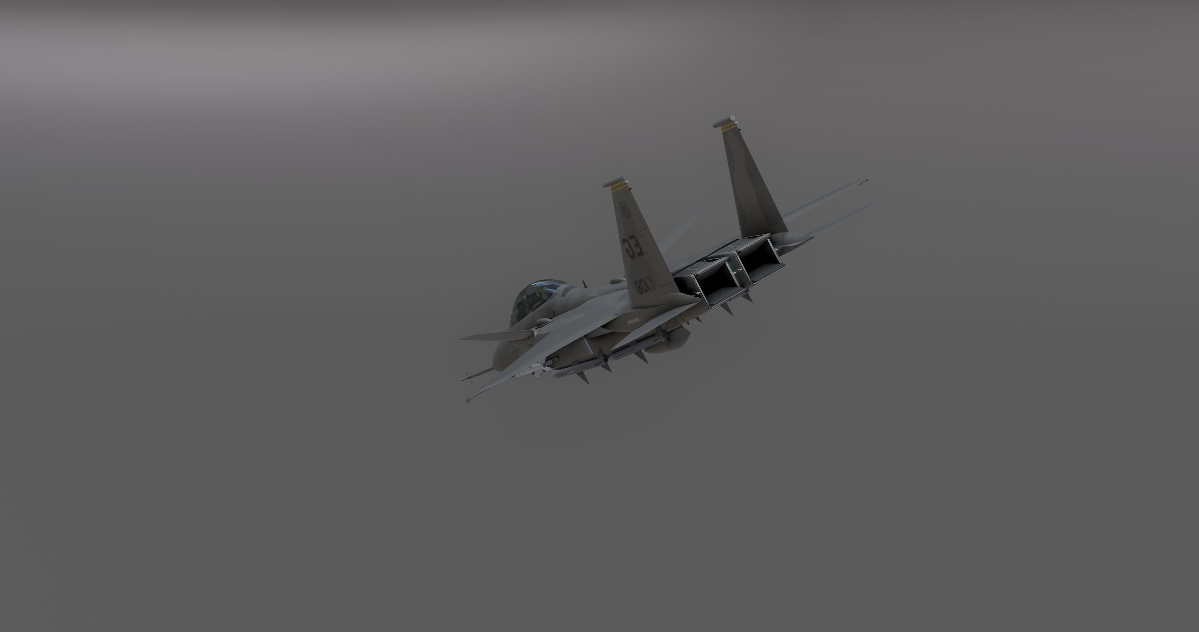 F15 - Falcon Fighter Jet Low-poly 3D model_7