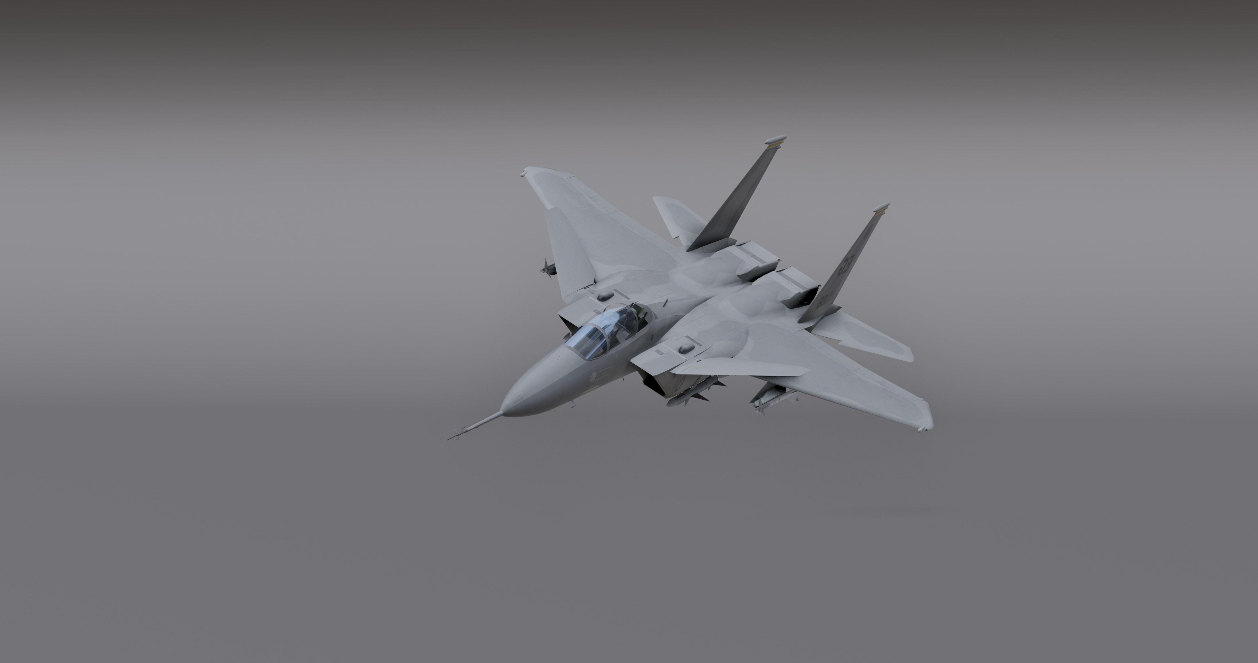F15 - Falcon Fighter Jet Low-poly 3D model_11