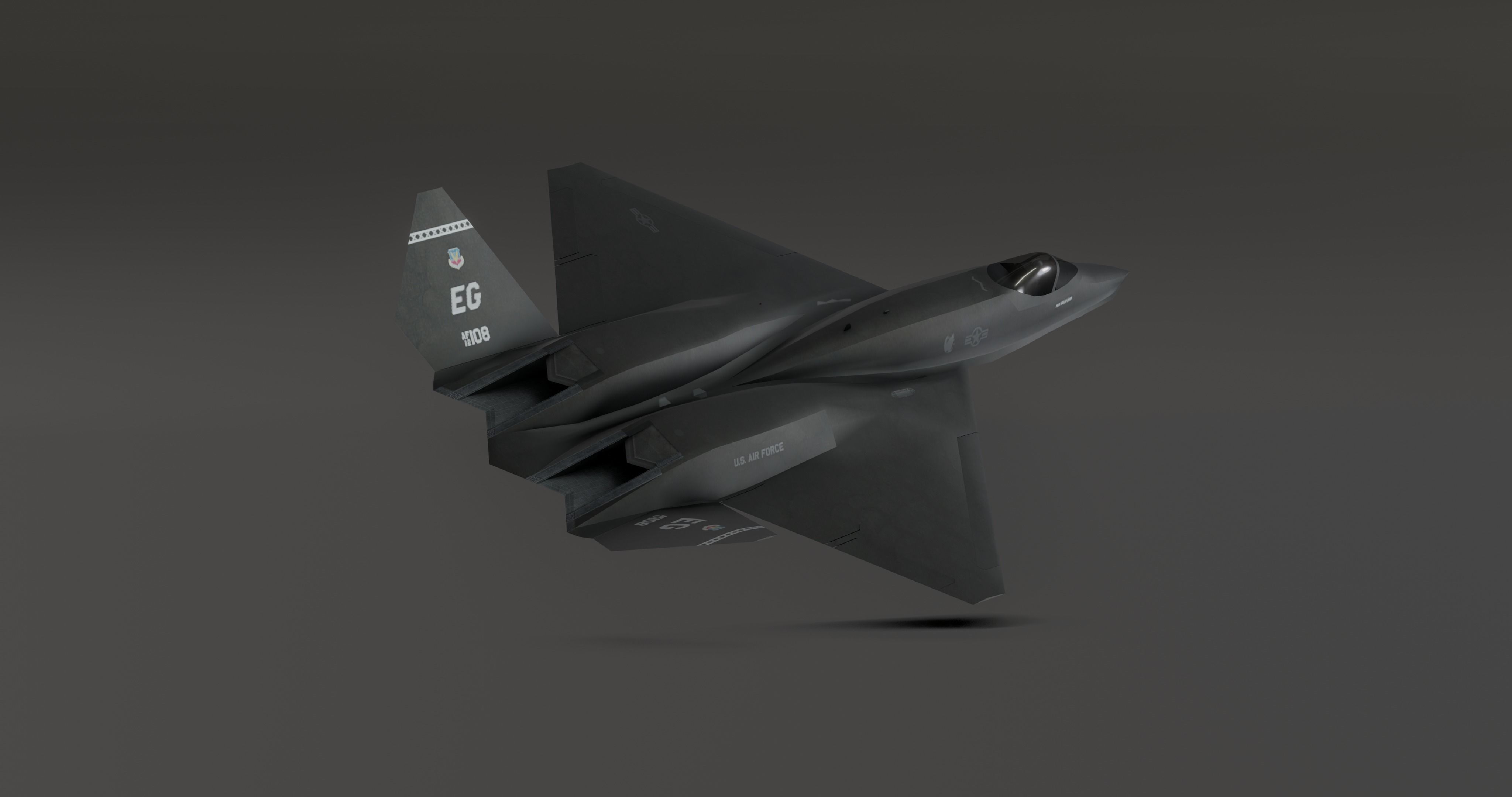 Y23 Black Widow Low-poly 3D model_10