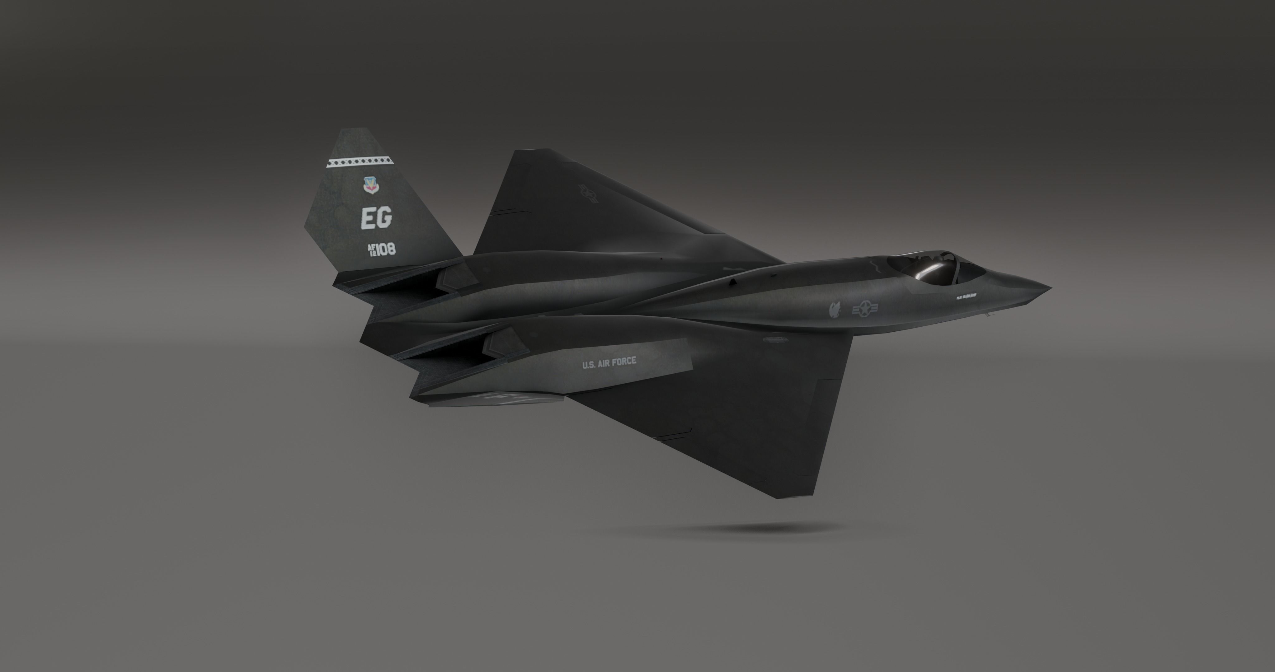 Y23 Black Widow Low-poly 3D model_9