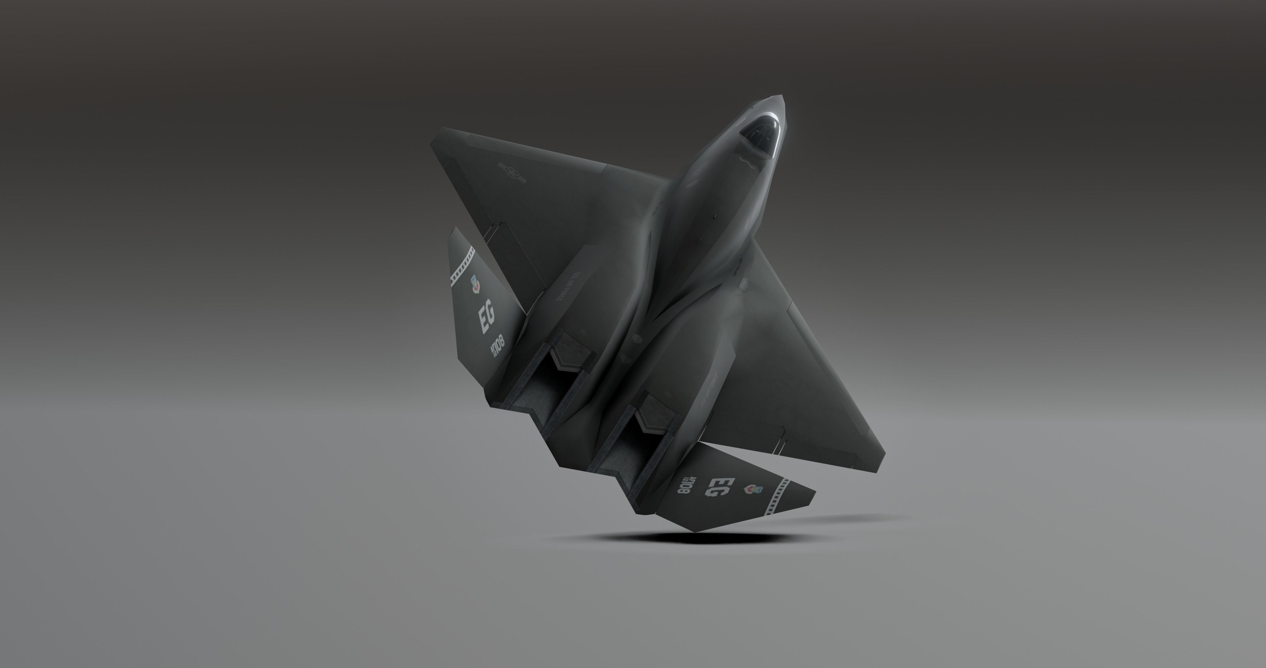 Y23 Black Widow Low-poly 3D model_12