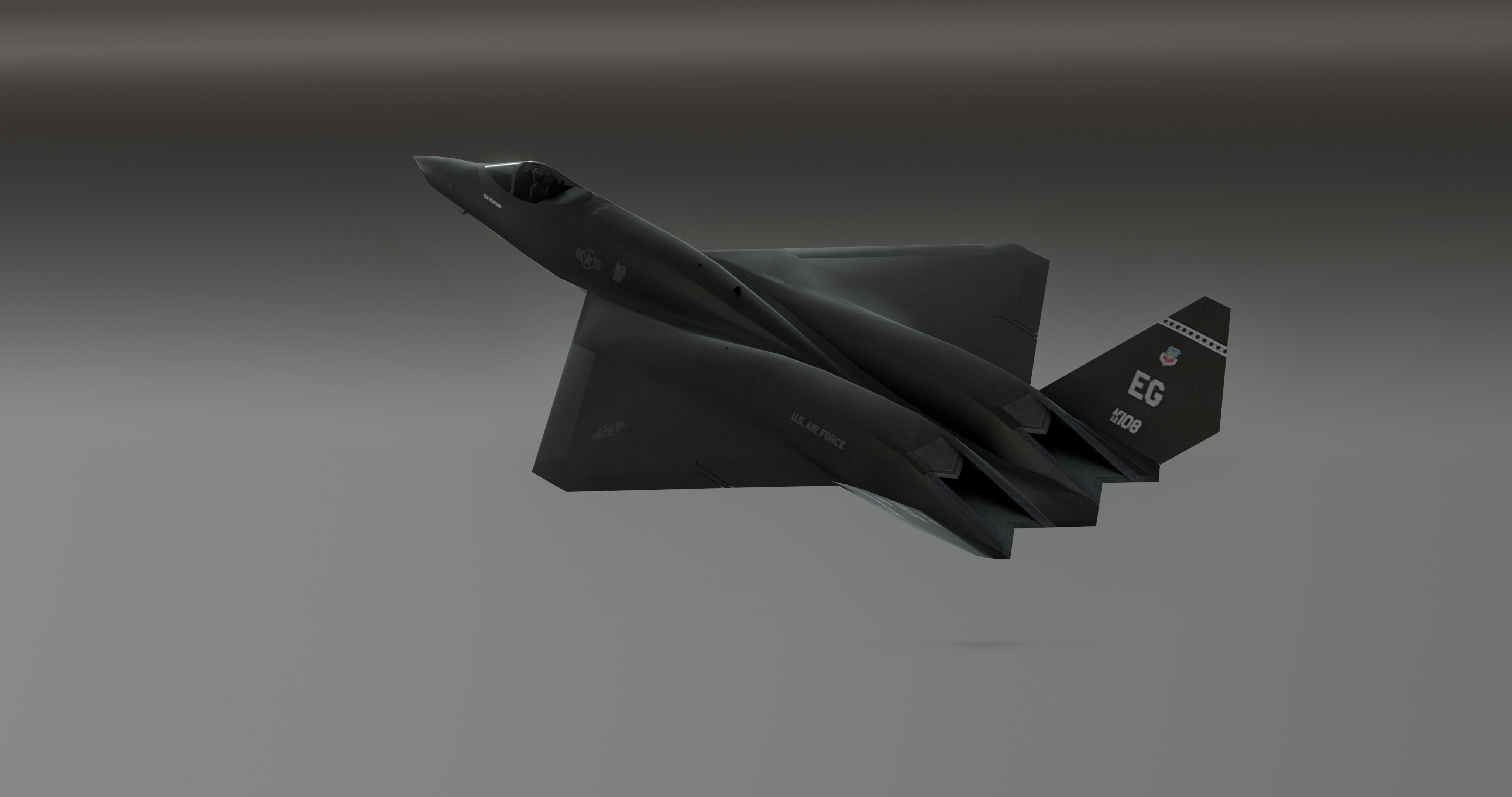 Y23 Black Widow Low-poly 3D model_14