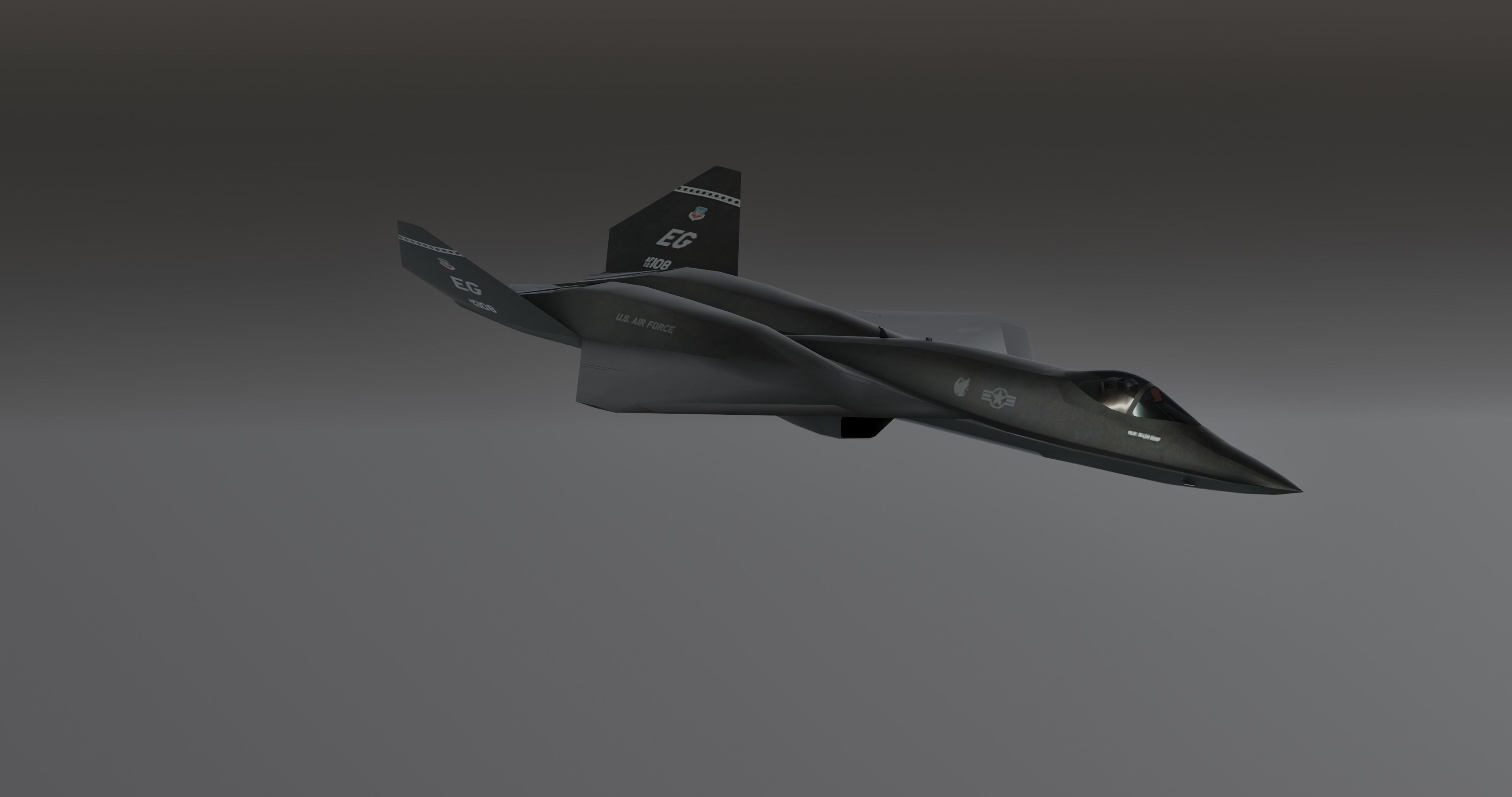 Y23 Black Widow Low-poly 3D model_6