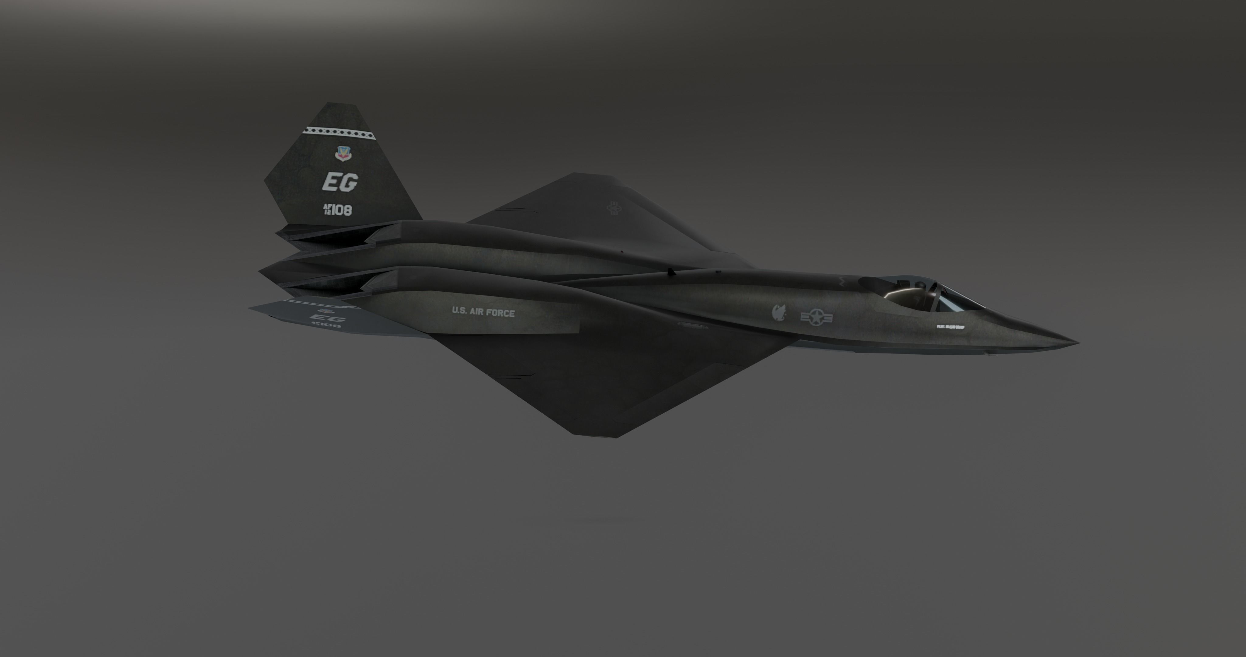 Y23 Black Widow Low-poly 3D model_8