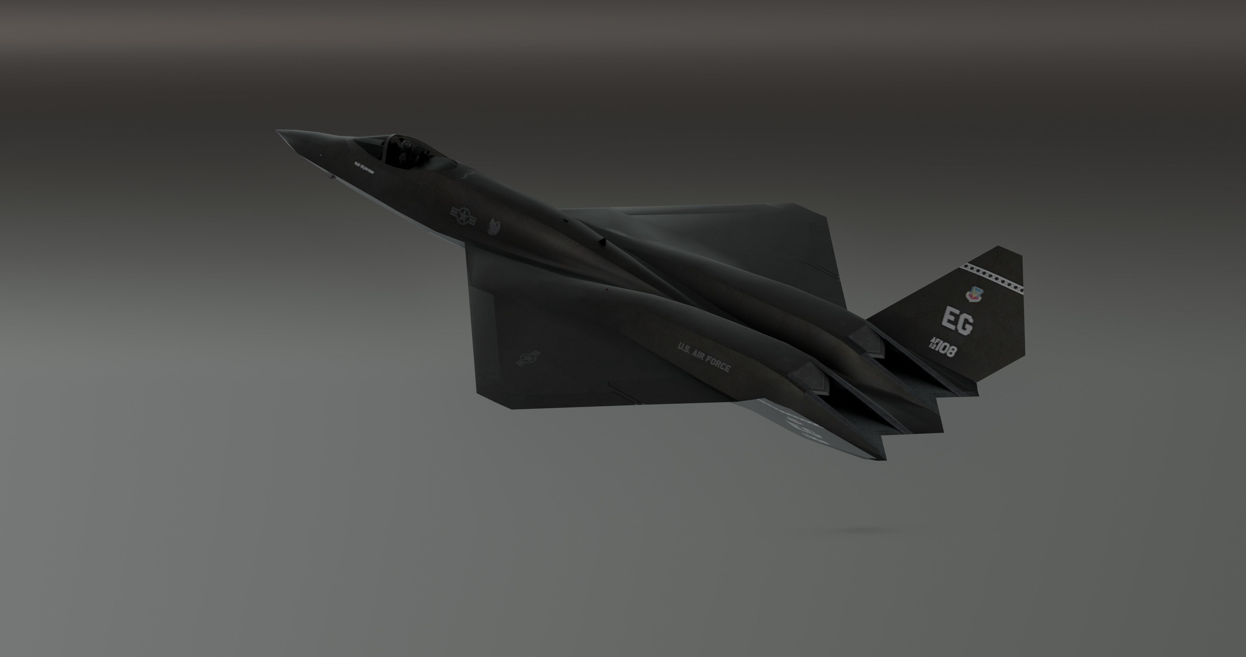 Y23 Black Widow Low-poly 3D model_15