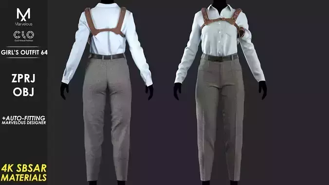 Girls Outfit 64 - Marvelous Designer