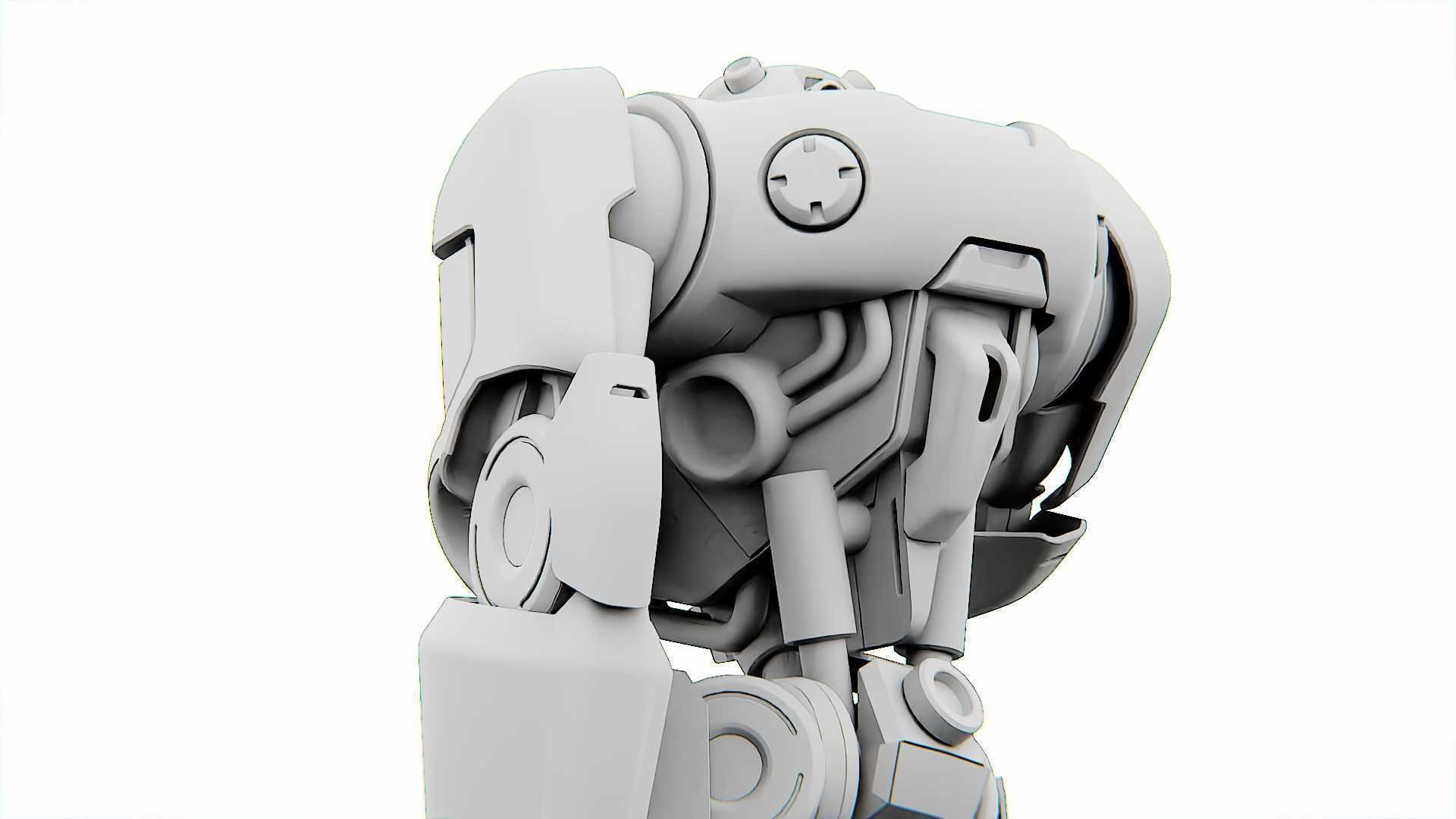 BATTLE DROID SYRIOS  RIGGED 3D model_31