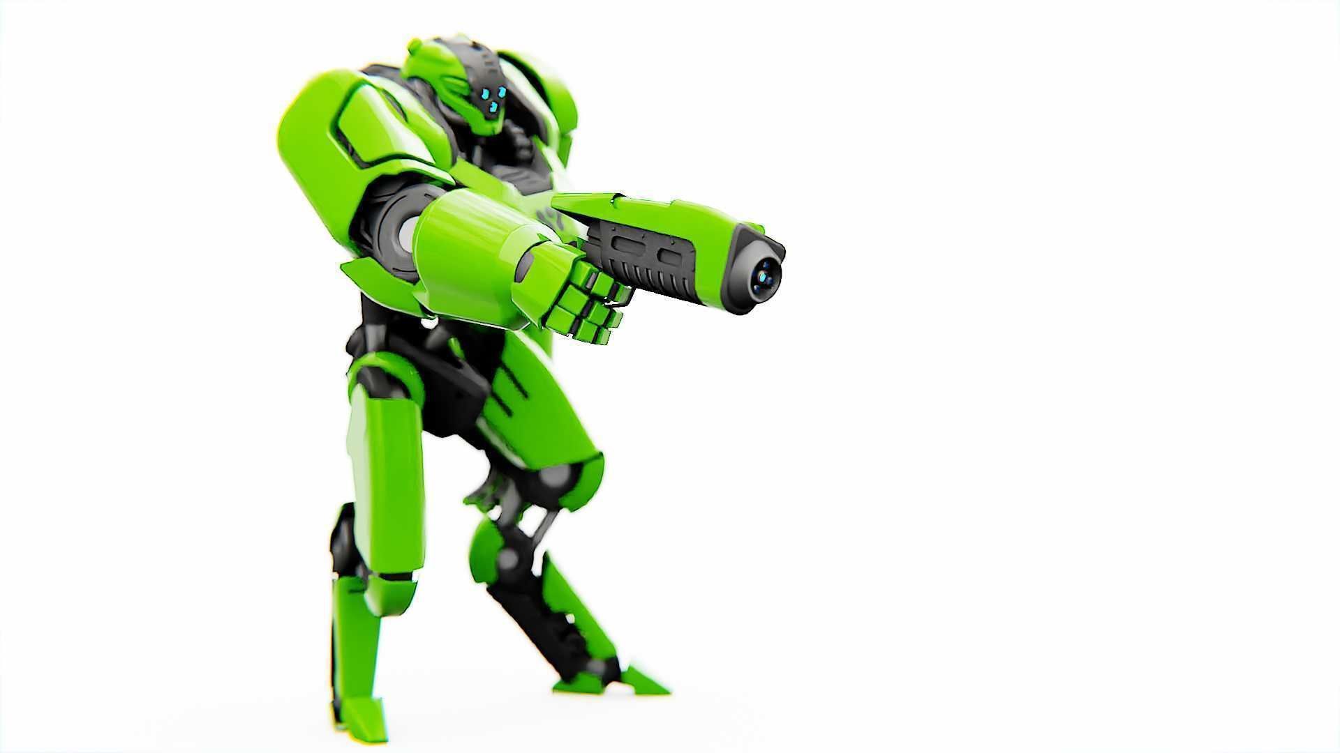 BATTLE DROID SYRIOS  RIGGED 3D model_12