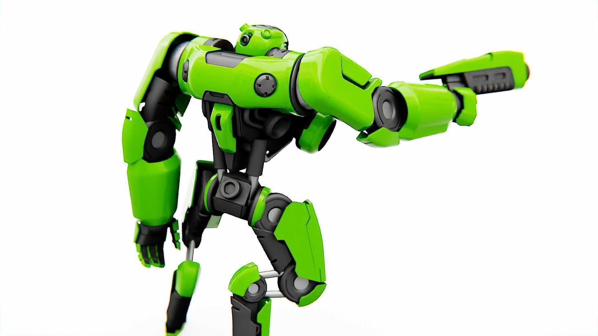 BATTLE DROID SYRIOS  RIGGED 3D model_10