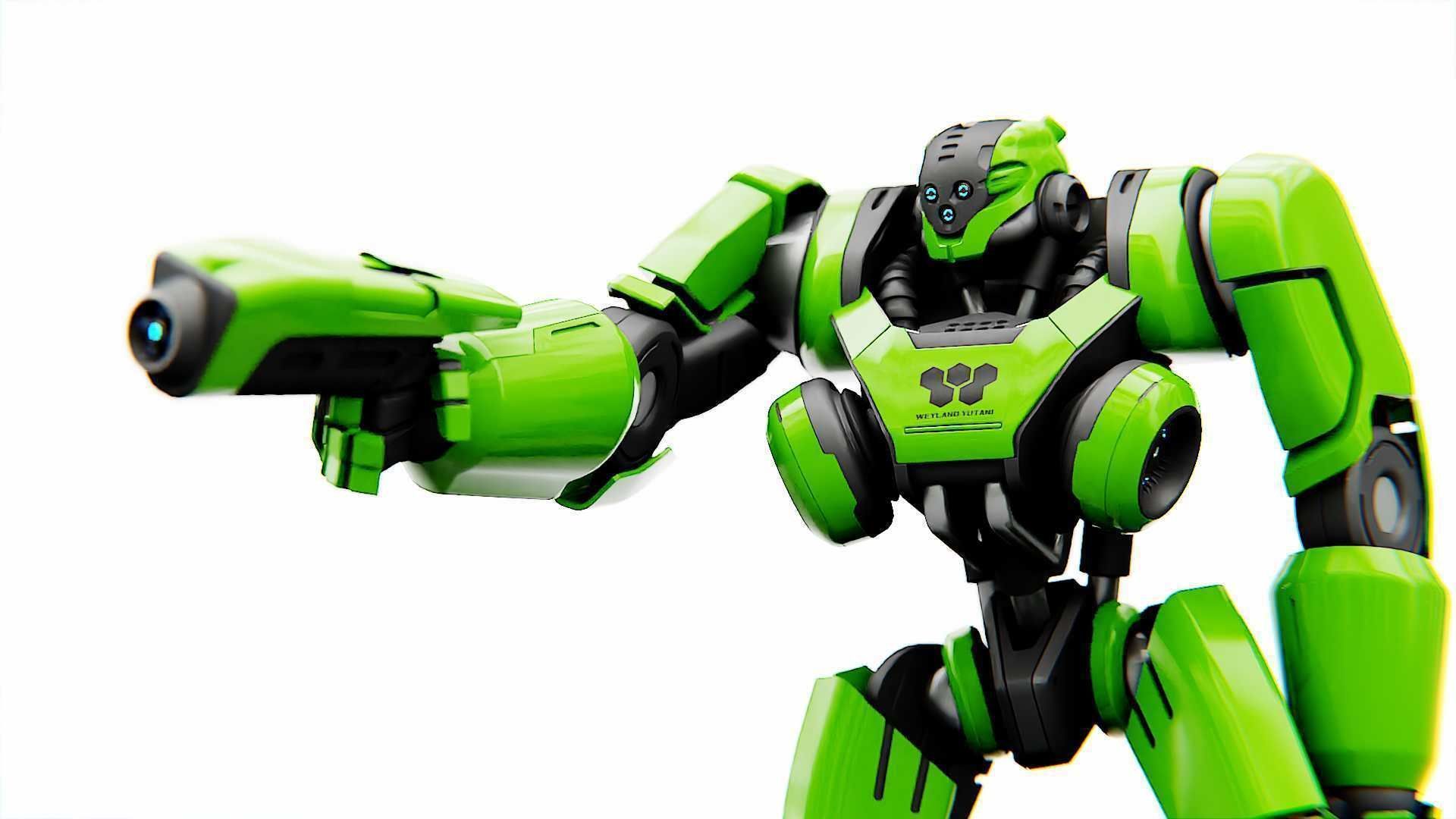 BATTLE DROID SYRIOS  RIGGED 3D model_2