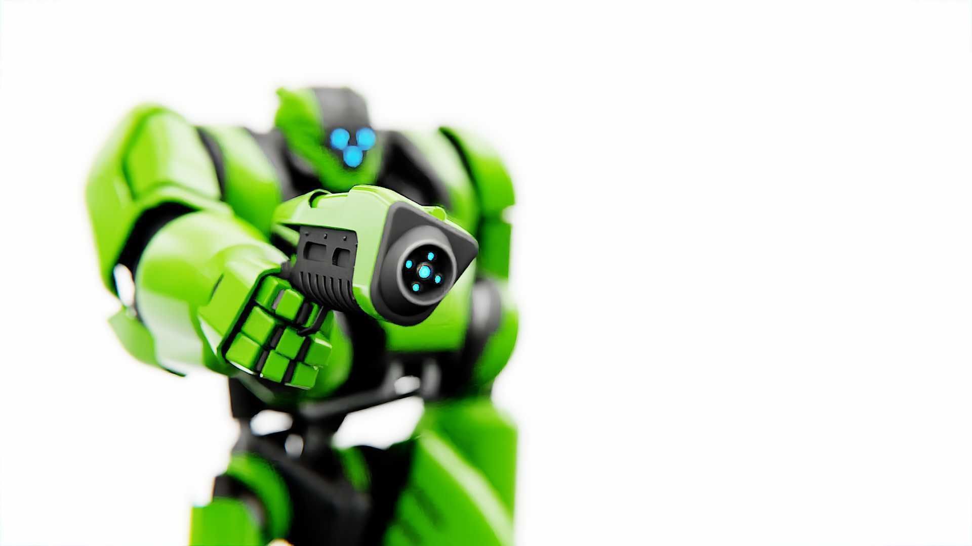 BATTLE DROID SYRIOS  RIGGED 3D model_13