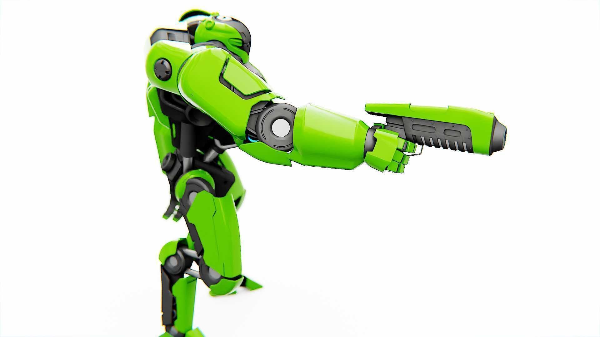 BATTLE DROID SYRIOS  RIGGED 3D model_11