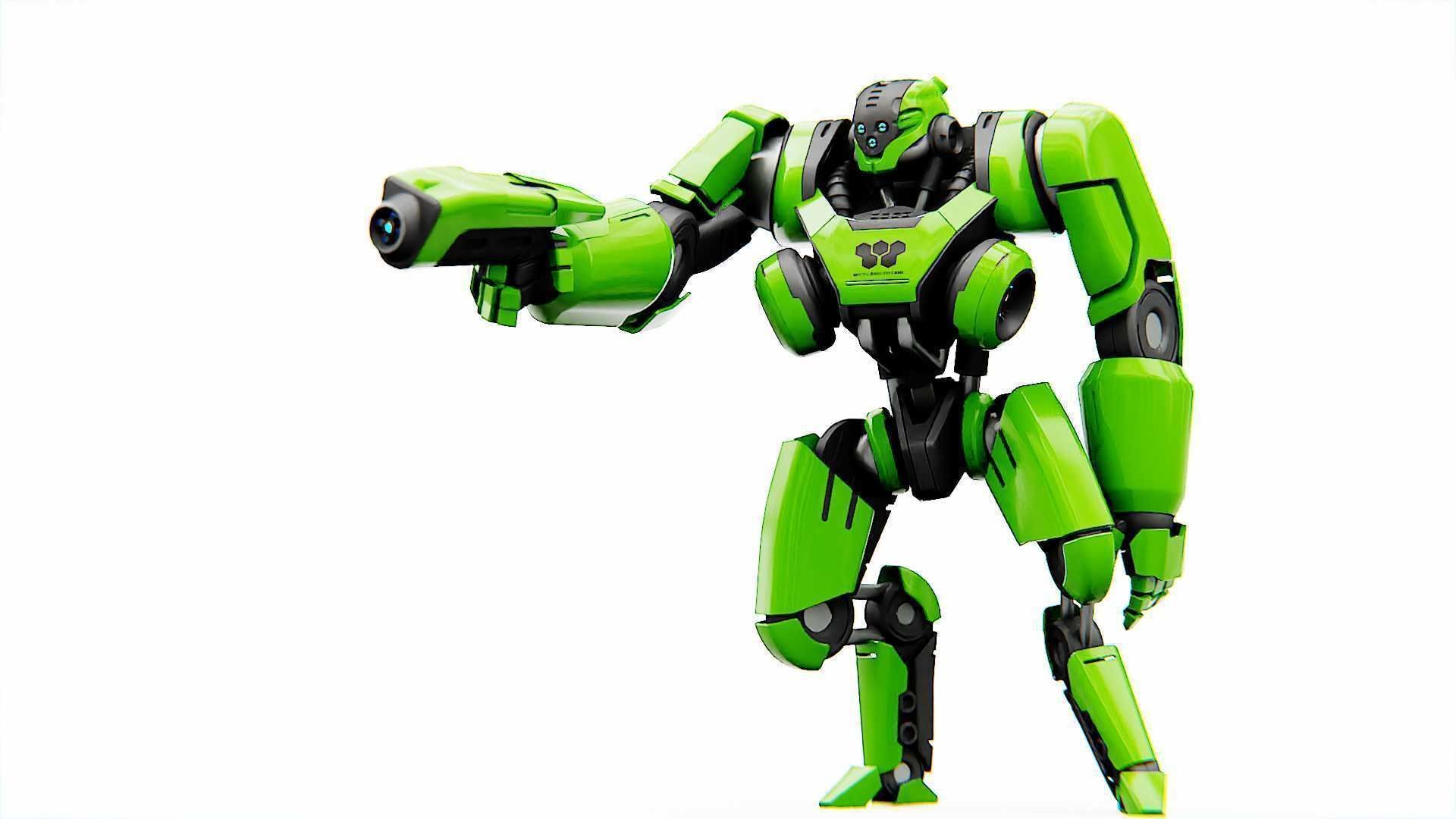 BATTLE DROID SYRIOS  RIGGED 3D model_3