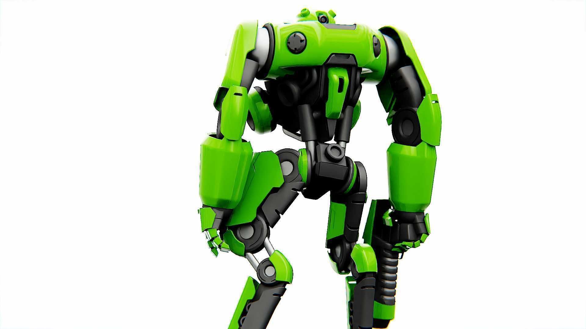 BATTLE DROID SYRIOS  RIGGED 3D model_28