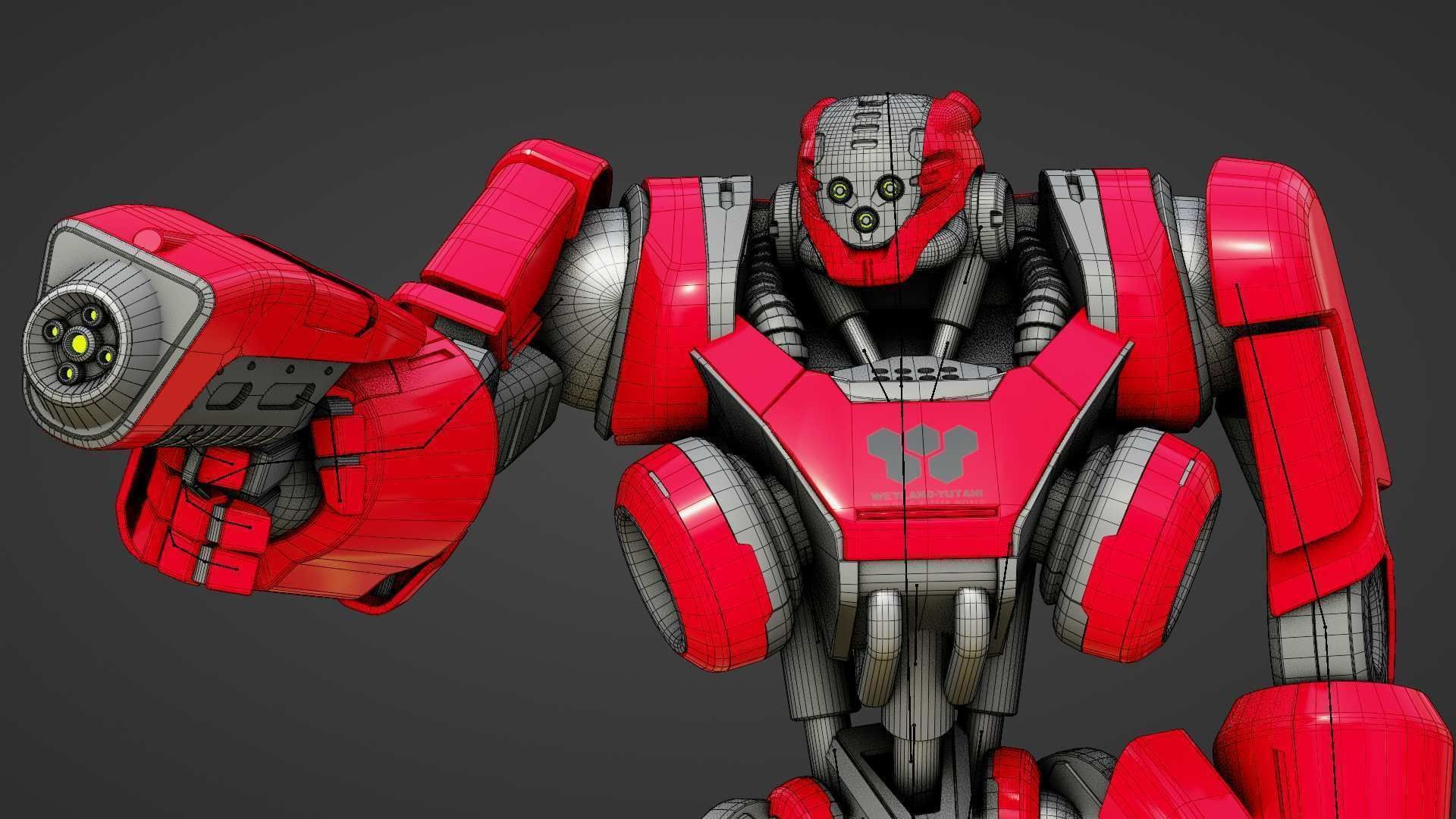 BATTLE DROID SYRIOS  RIGGED 3D model_36