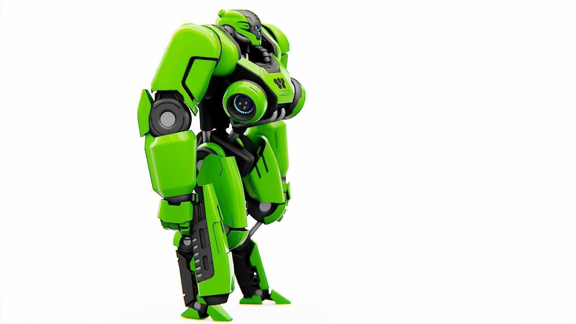 BATTLE DROID SYRIOS  RIGGED 3D model_23