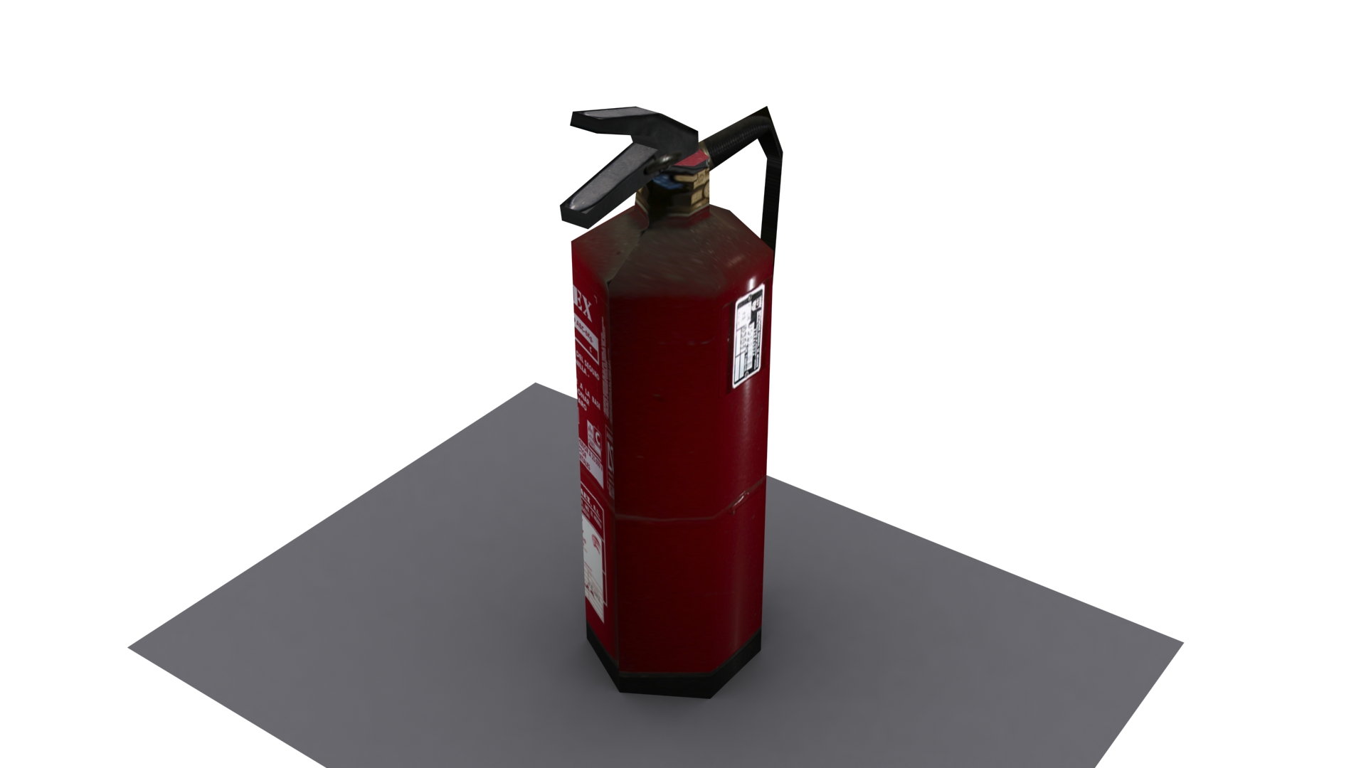 Fire Extinguisher Low poly Free low-poly 3D model_1
