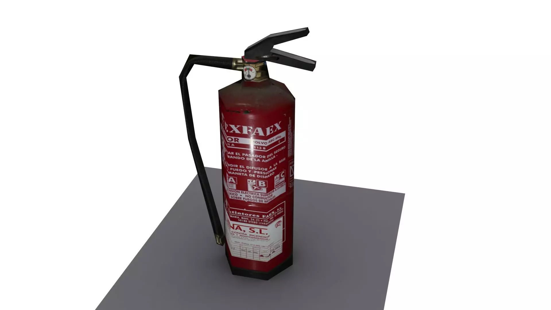 Fire Extinguisher Low poly Free low-poly 3D model_0