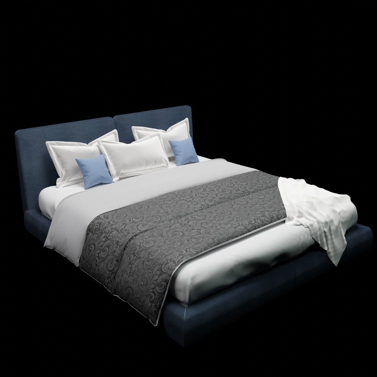 Bedroom bed 3D model_3