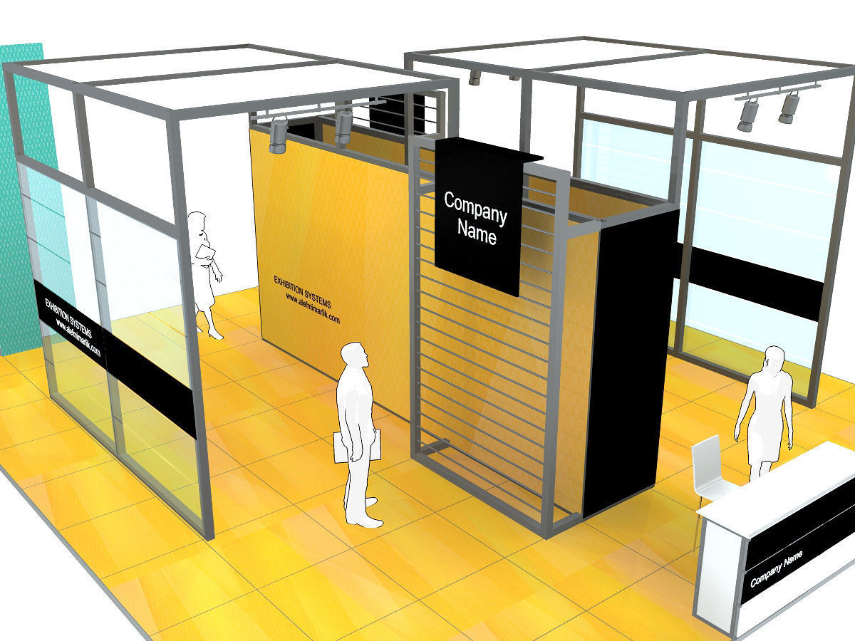 Exhibition Stand - ST004 3D model_1