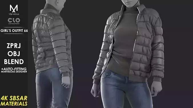 Girls Outfit 66 - Marvelous Designer