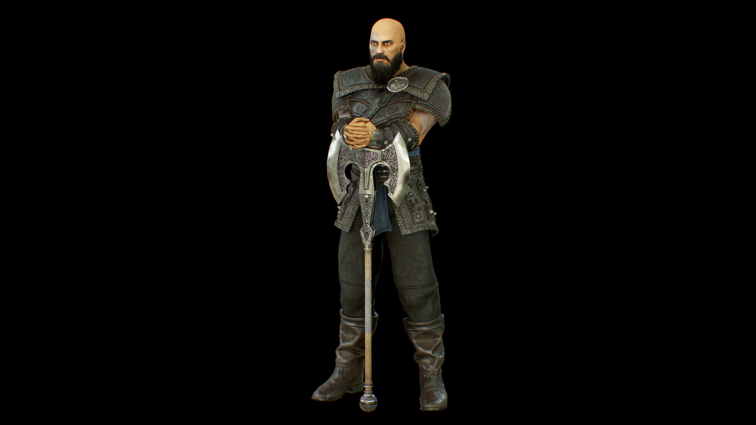 Viking Low-poly 3D model_22