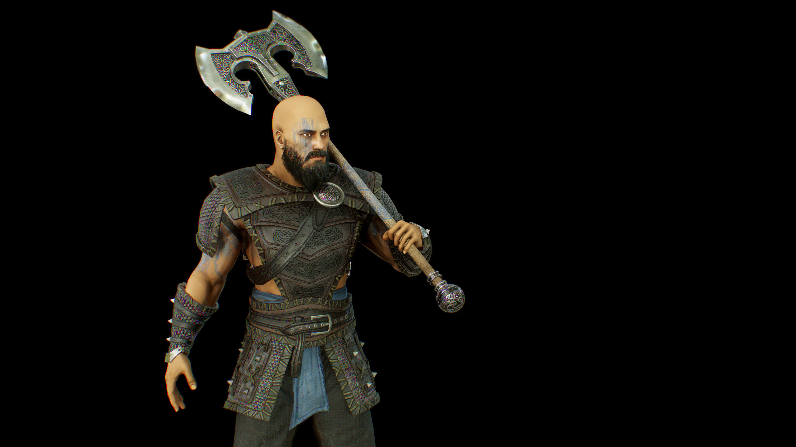 Viking Low-poly 3D model_26