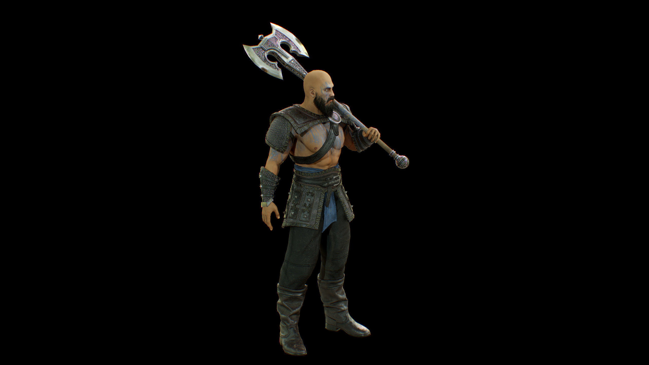 Viking Low-poly 3D model_30