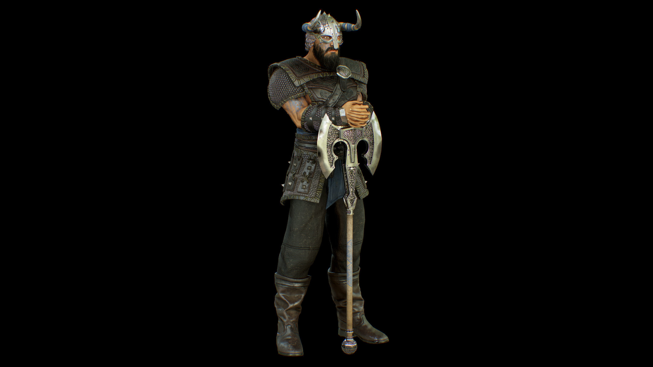 Viking Low-poly 3D model_21