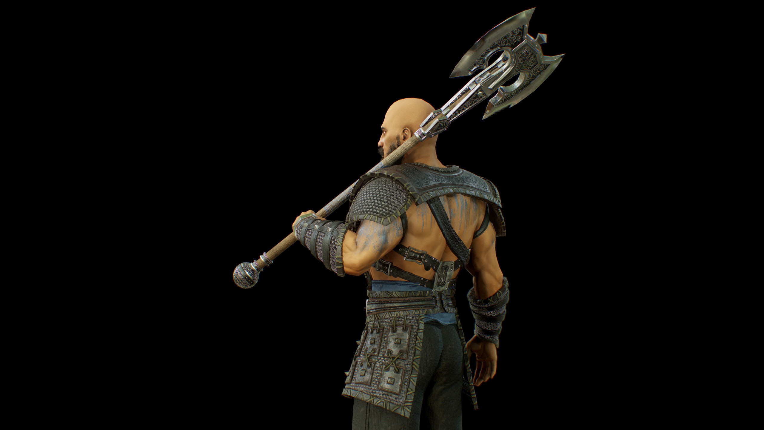 Viking Low-poly 3D model_28