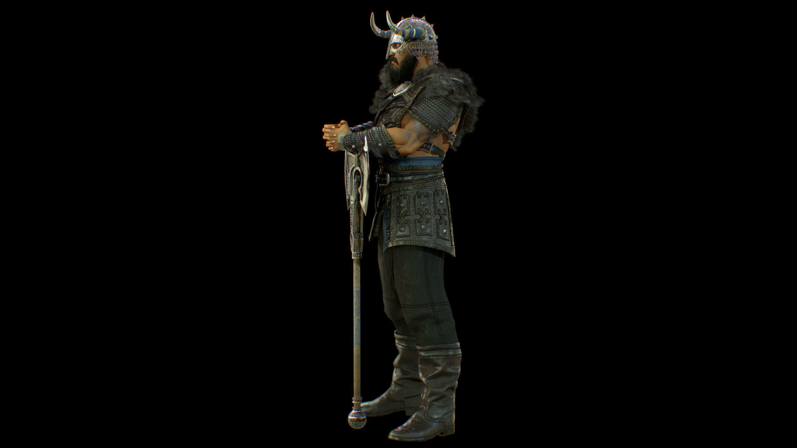 Viking Low-poly 3D model_18