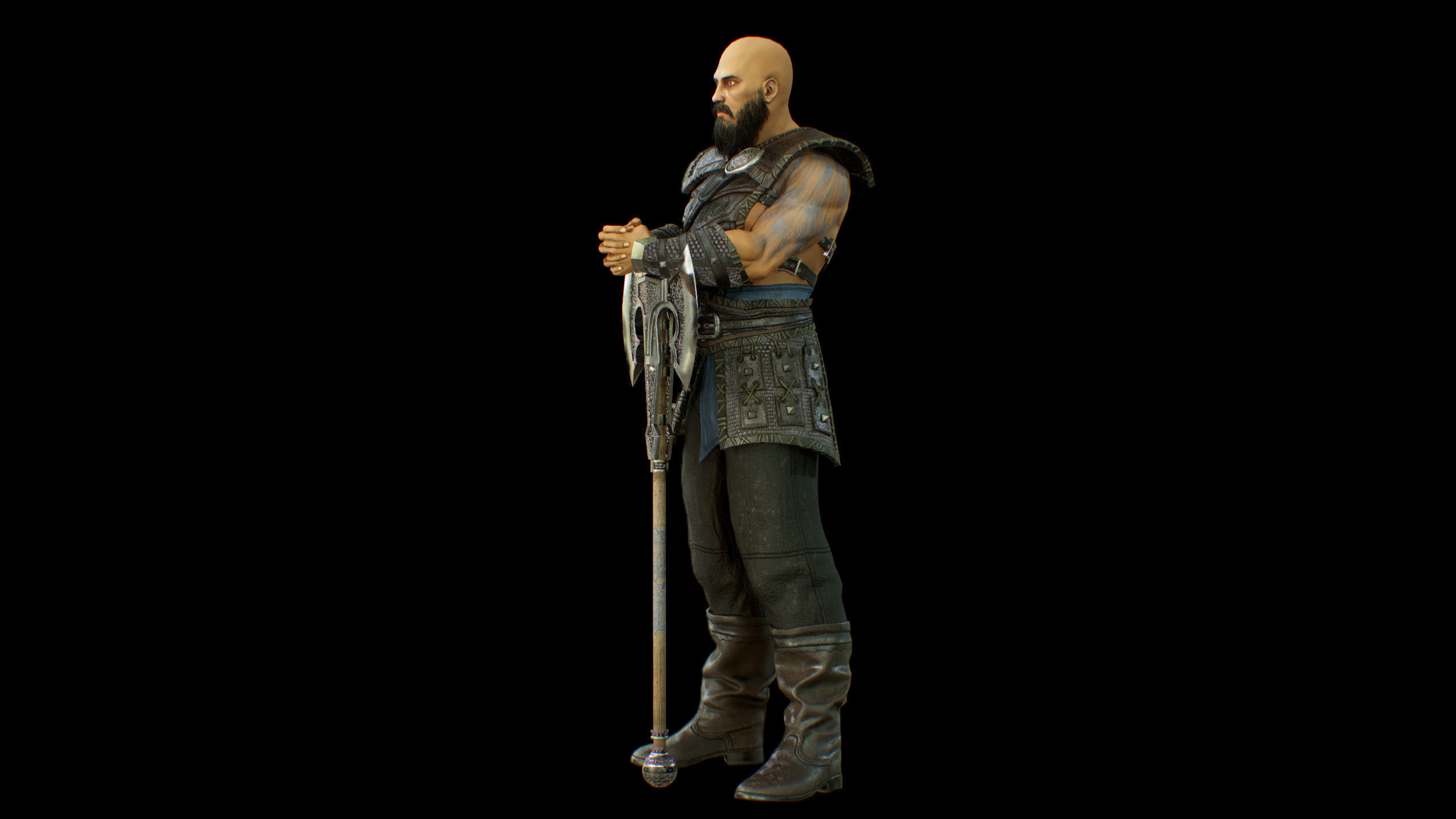 Viking Low-poly 3D model_23