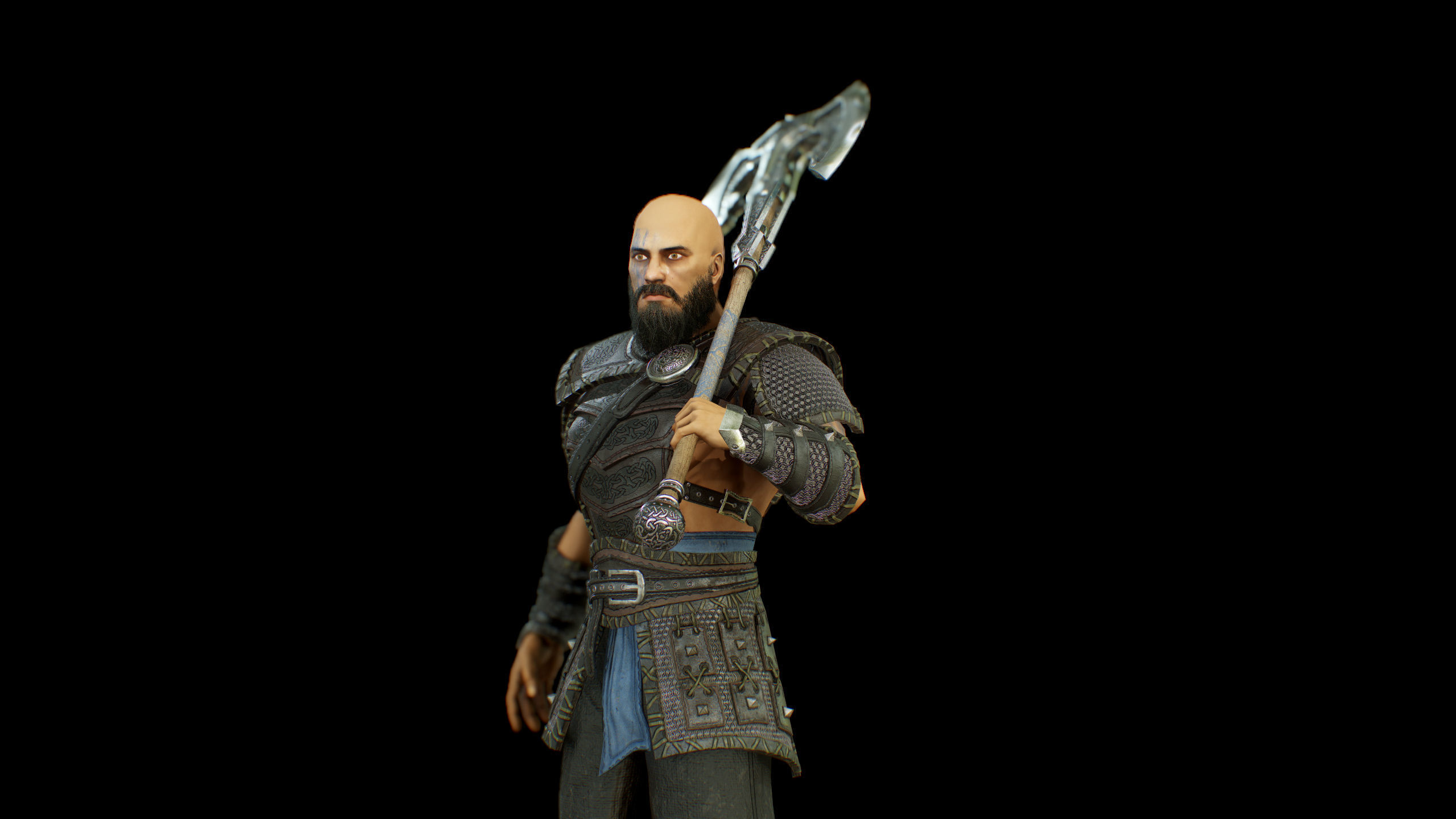 Viking Low-poly 3D model_27