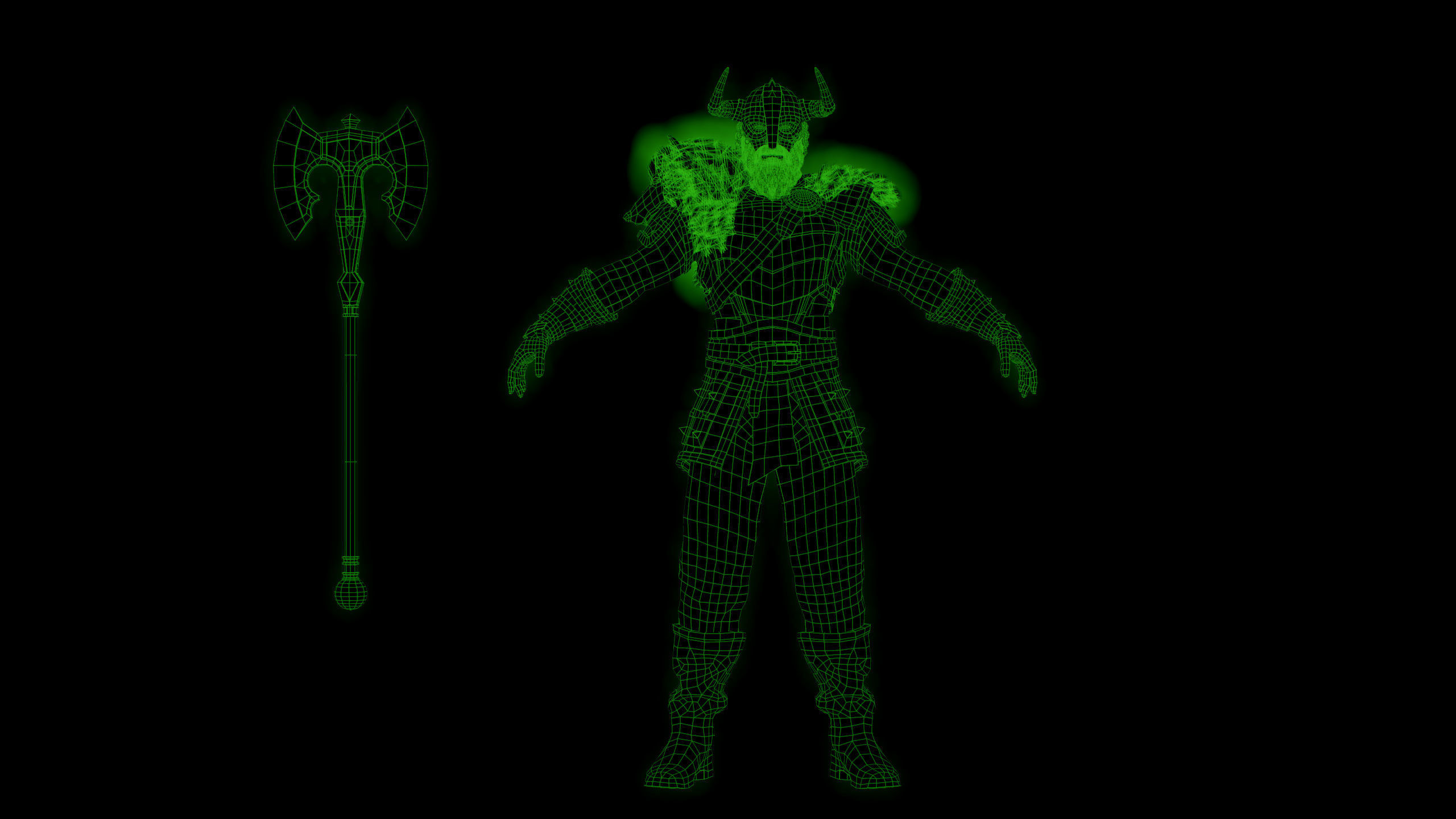 Viking Low-poly 3D model_6