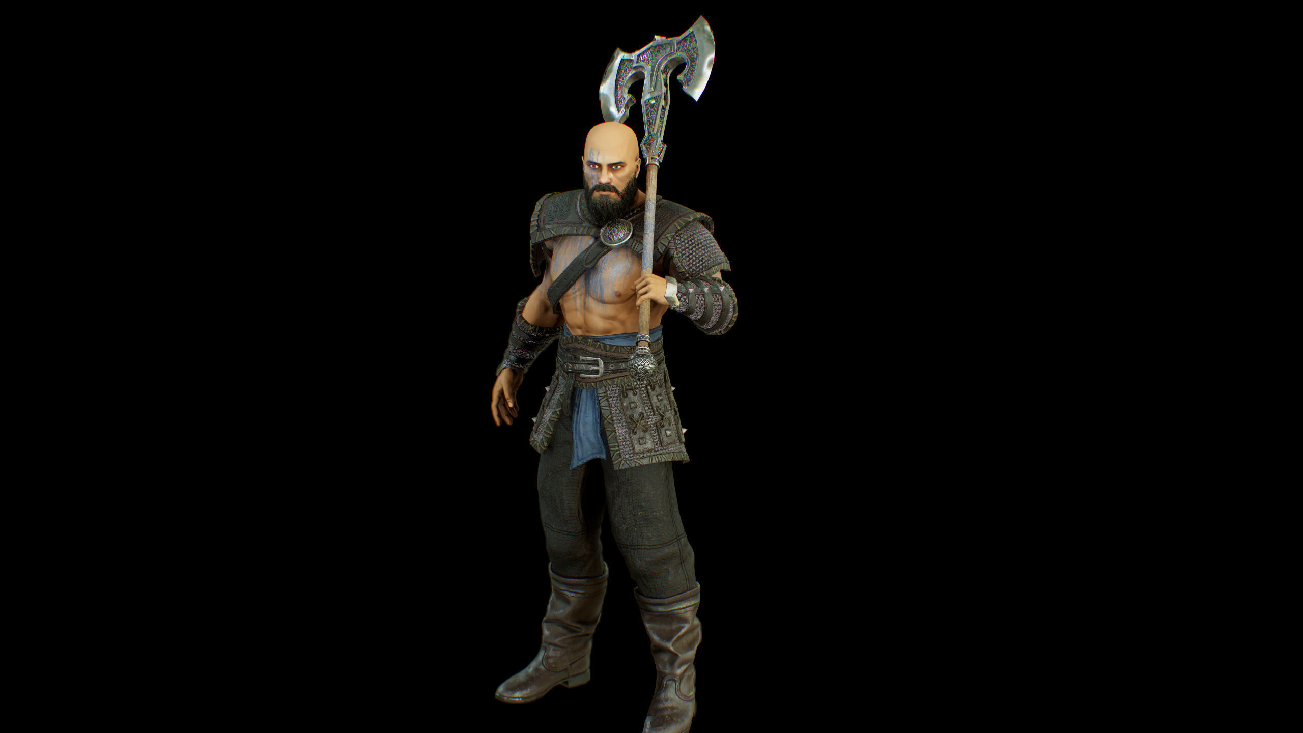 Viking Low-poly 3D model_29